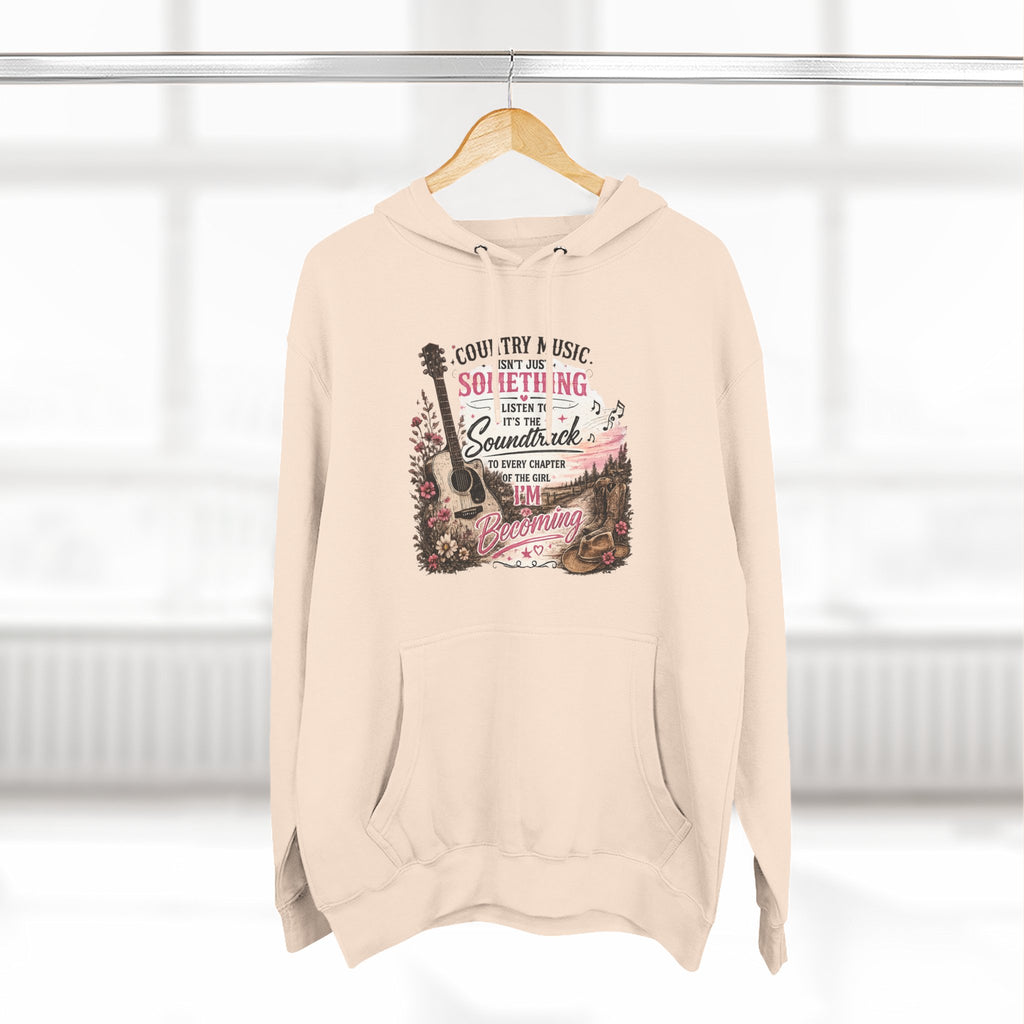 Country Music Soundtrack Hoodie — Vintage Guitar Scenic Graphic