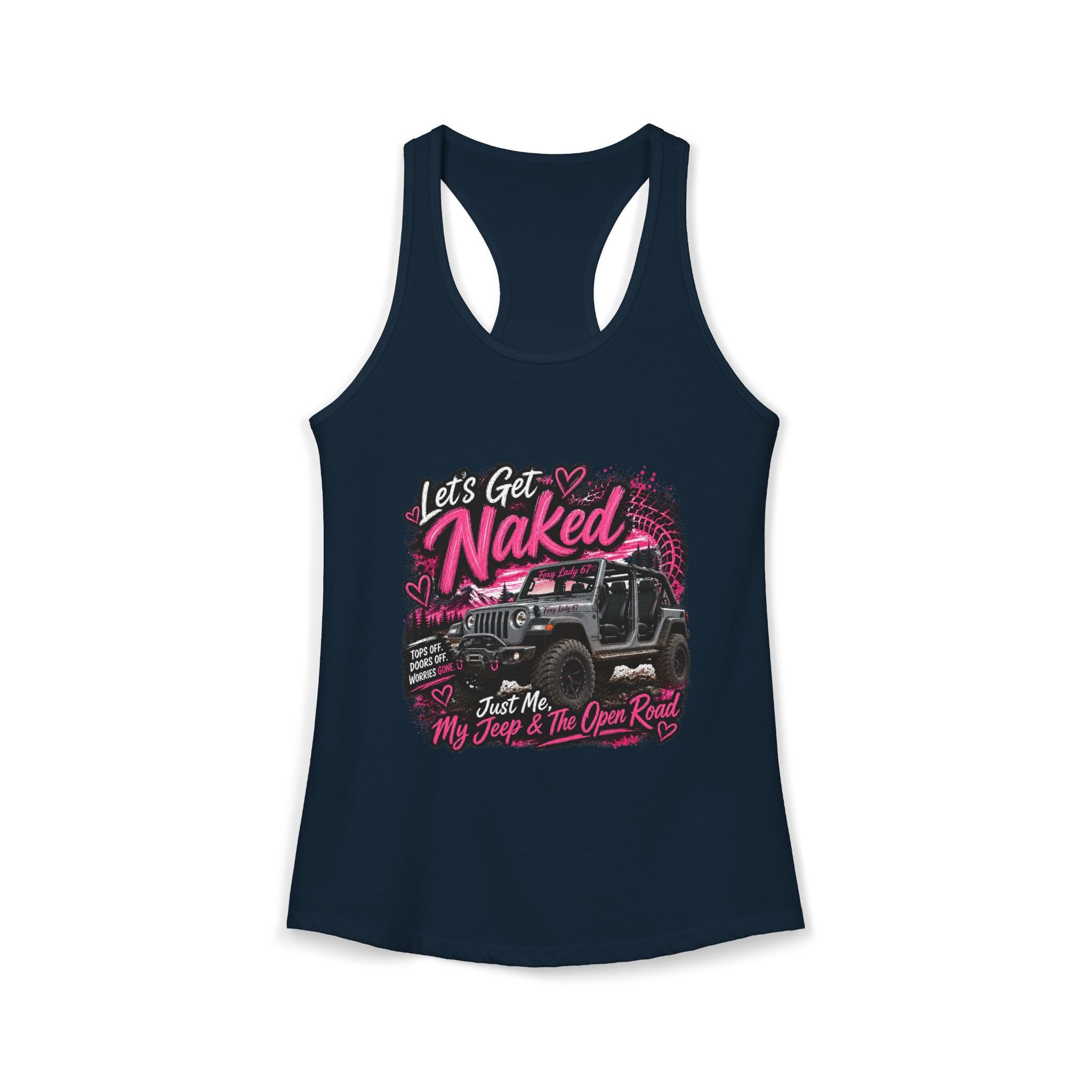 Let's Get Naked Jeep Women's Ideal Racerback Tank