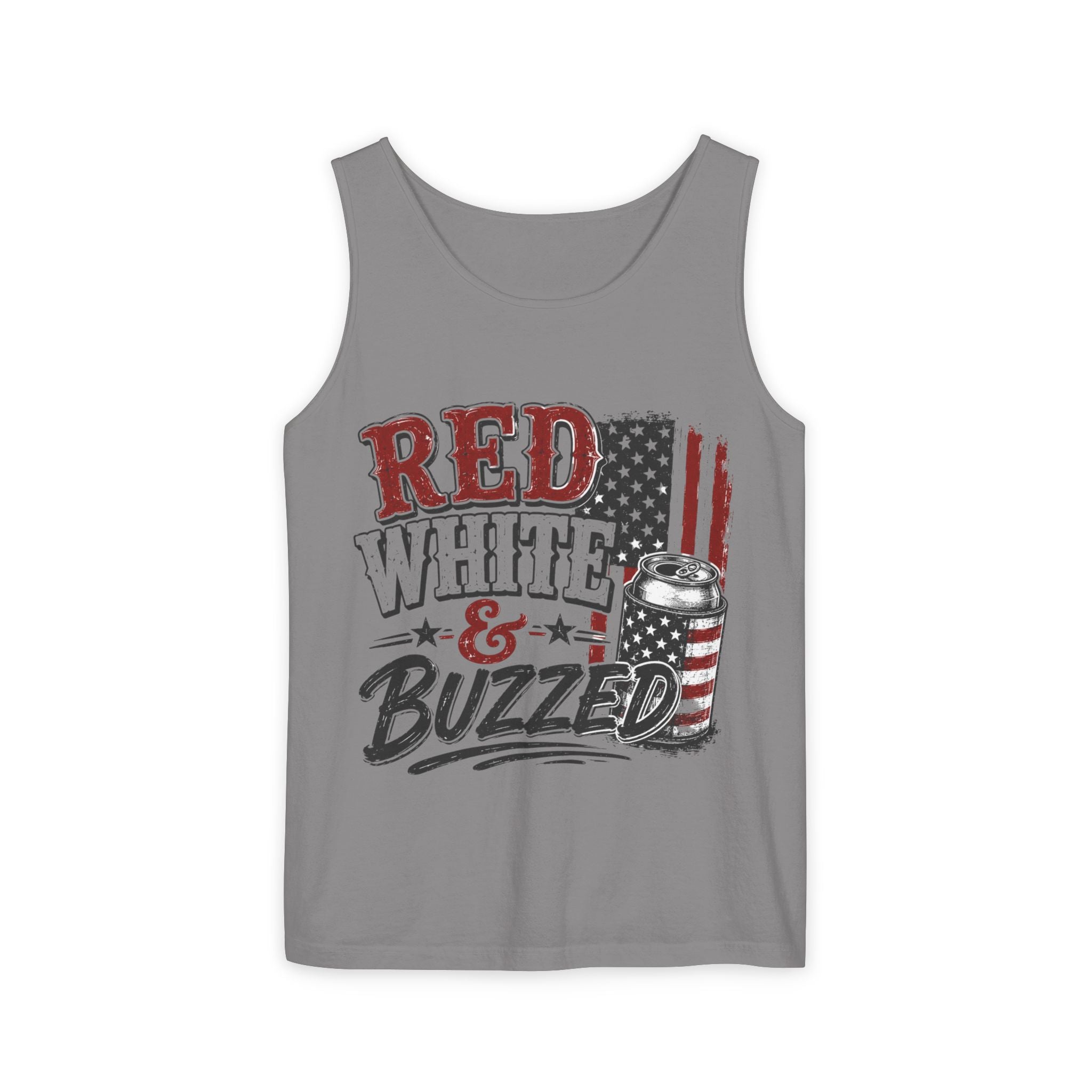 Red White & Buzzed Tank Top — Patriotic 4th of July Party Tank