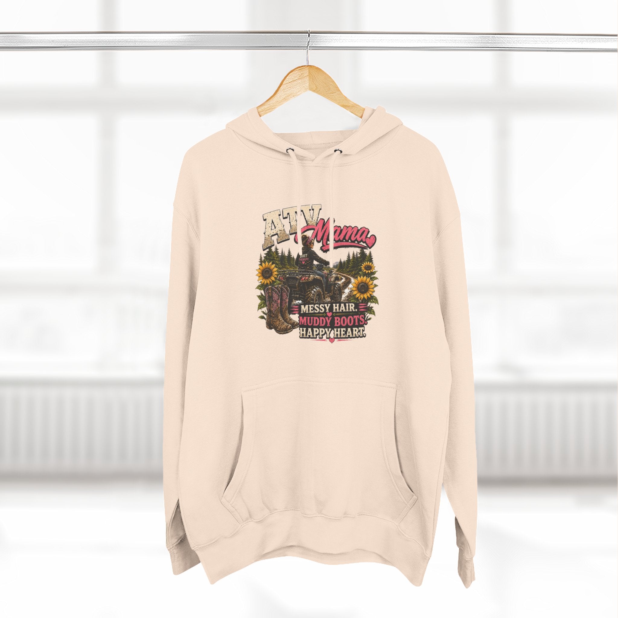 Mama Farm Hoodie — Messy Hair, Muddy Boots Graphic Sweatshirt