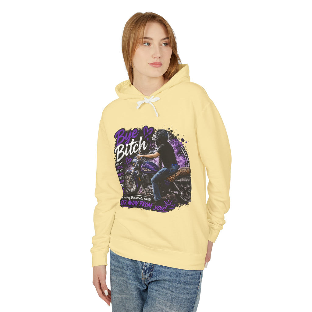 Bye Bitch Motorcycle Hoodie — Women's Rider Graphic Pullover