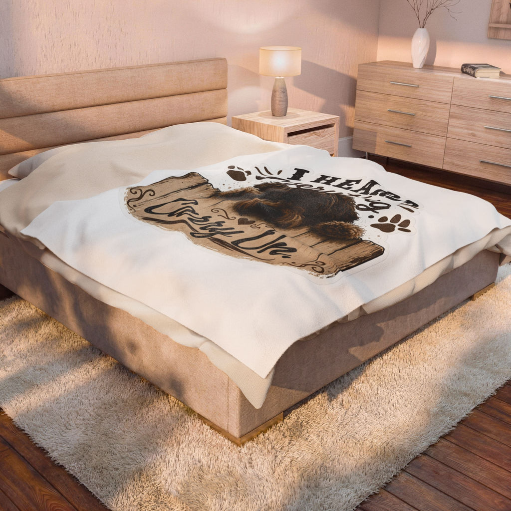 Heard Everything Carry on Velveteen Plush Blanket