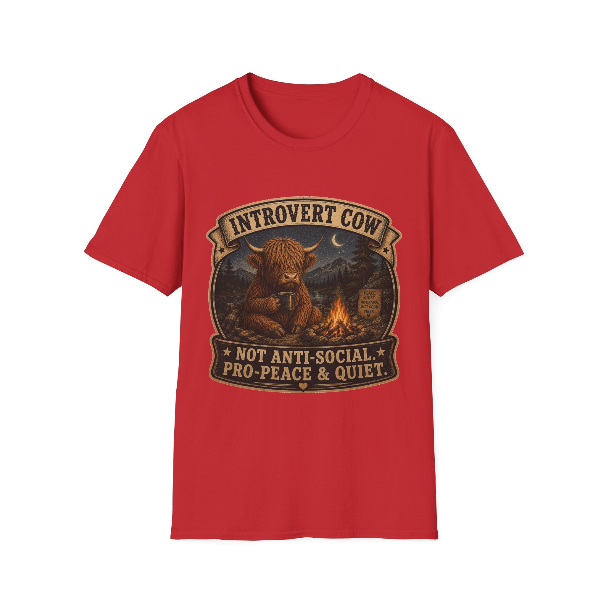 Inrovert Highland Cow Unisex Softstyle T-Shirt