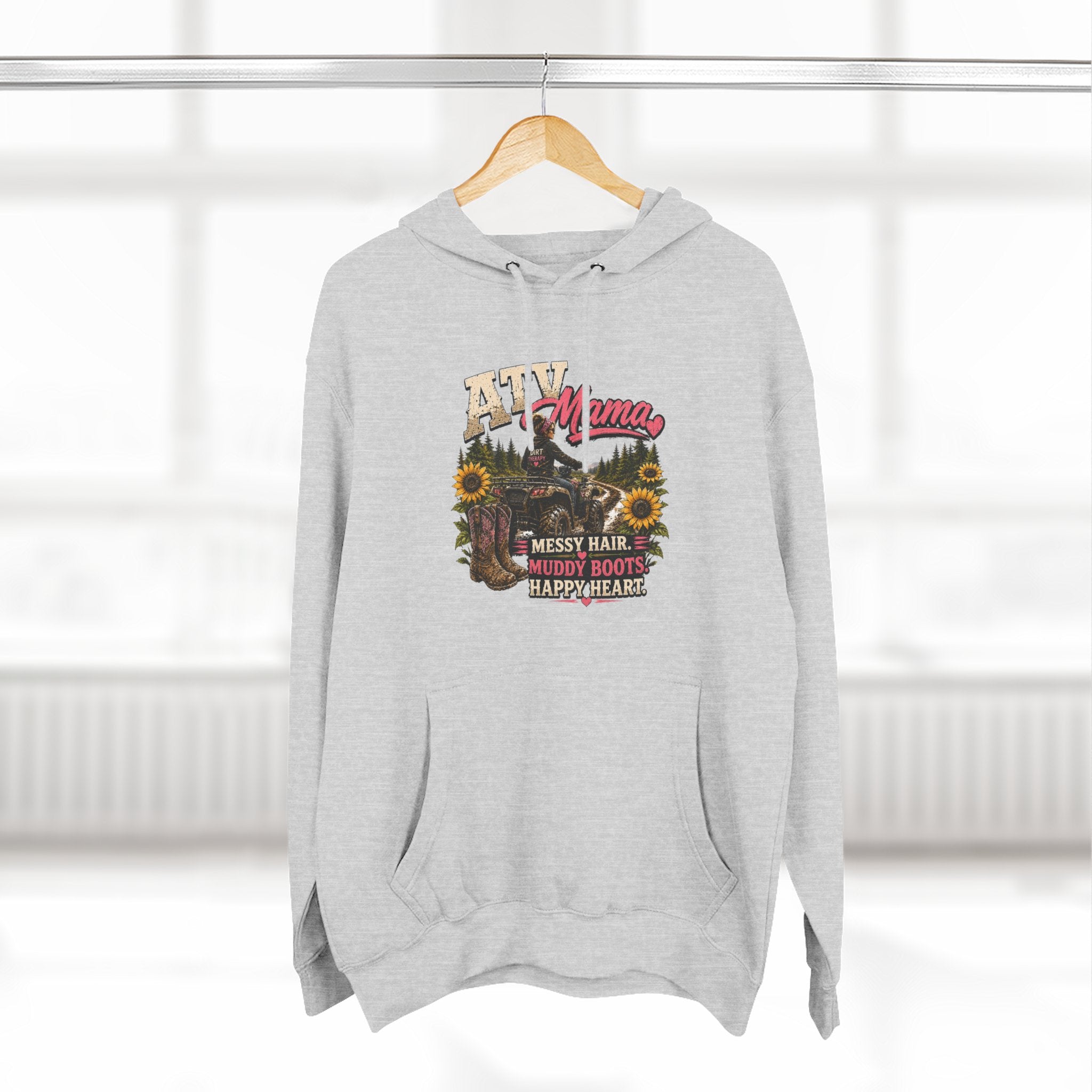 Mama Farm Hoodie — Messy Hair, Muddy Boots Graphic Sweatshirt