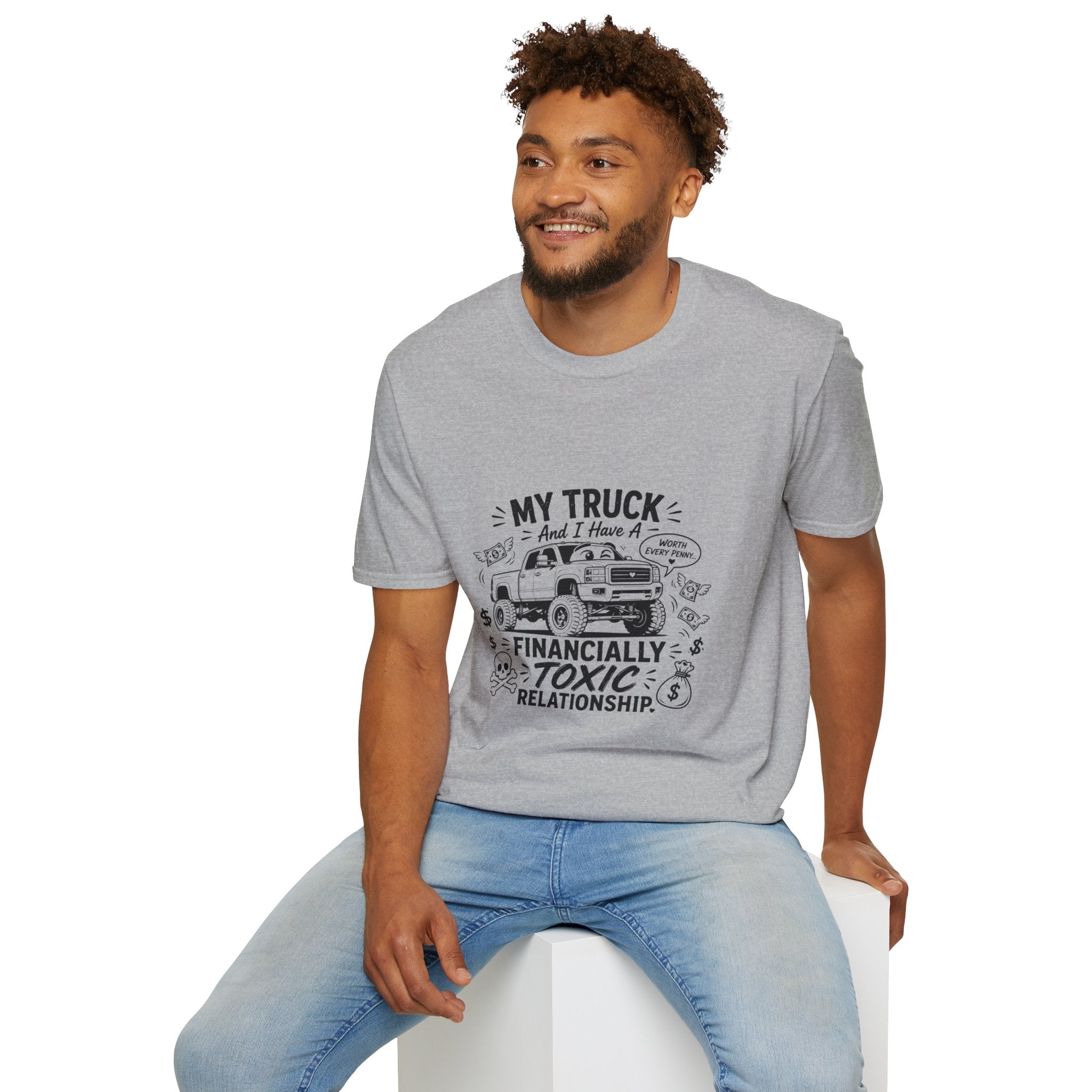 "My Truck and I Have a Financially Toxic Relationship" Casual Graphic Tee for Truck Lovers — Truck T-Shirt