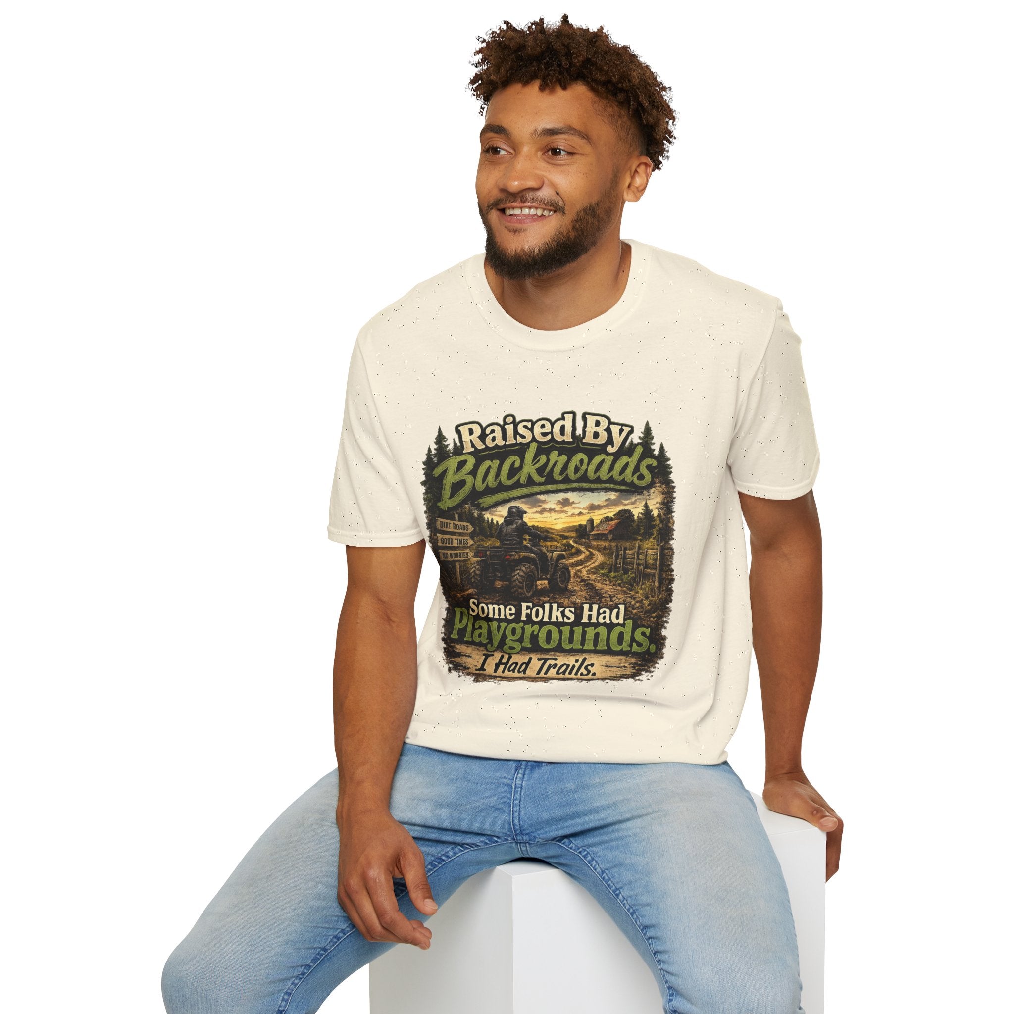 Raised By Backroads T-Shirt — Rustic Country Outdoor Graphic Tee