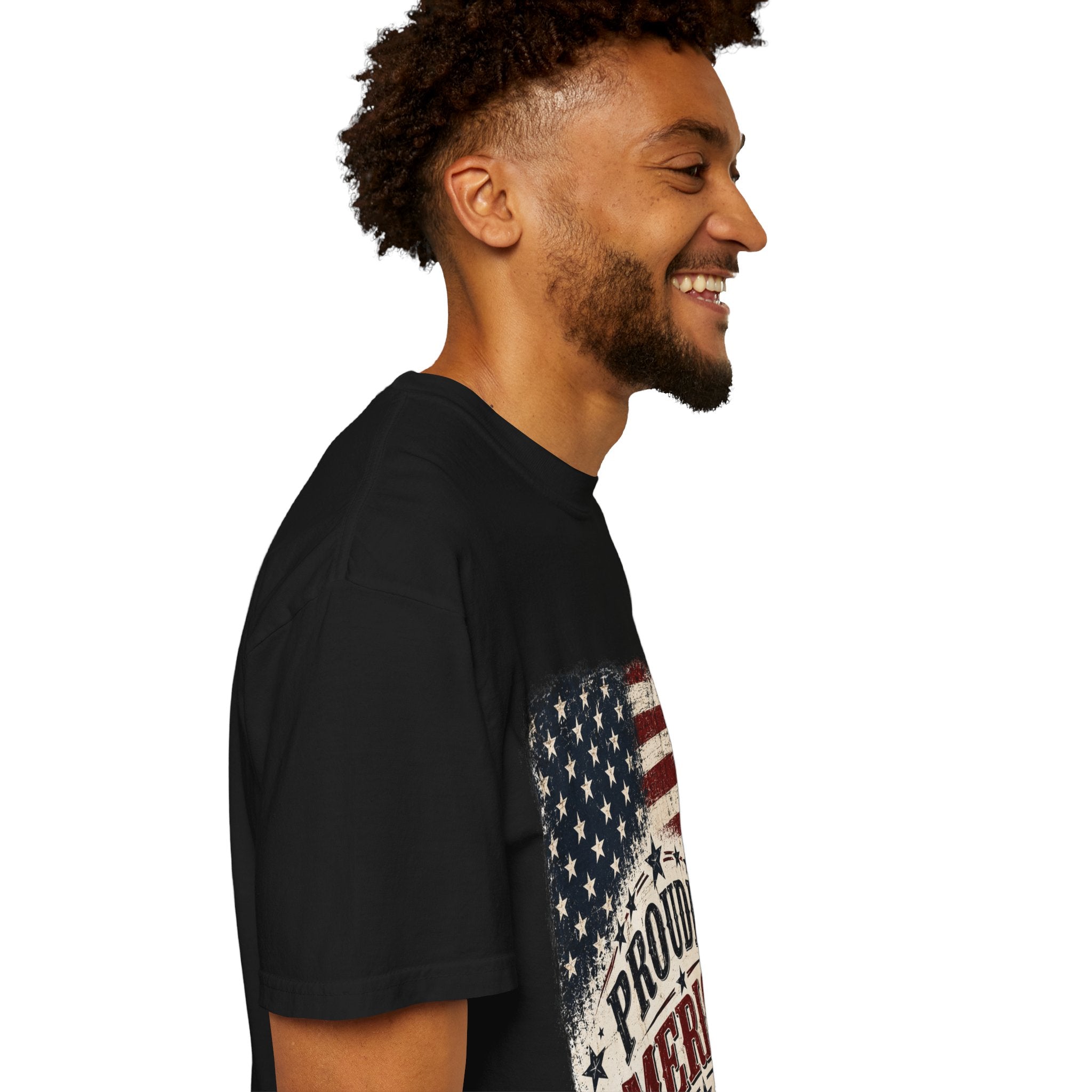 Proudly American T-Shirt — Vintage Flag Patriotic Tee for 4th of July
