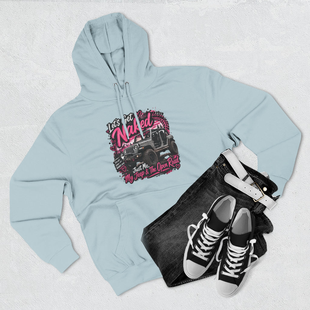 Jeep 'Let's Get Naked' Graphic Hoodie — Off-Road Adventure Pullover