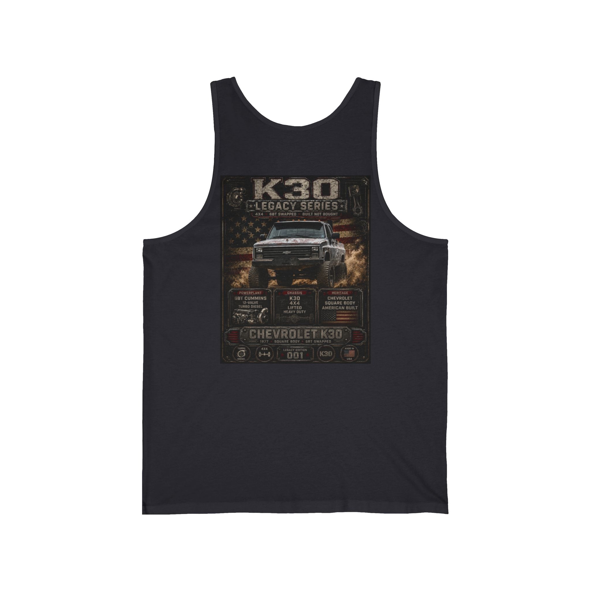 K30 Legacy Series Chevrolet K30 Truck Tank Top — Vintage Off-Road Graphic