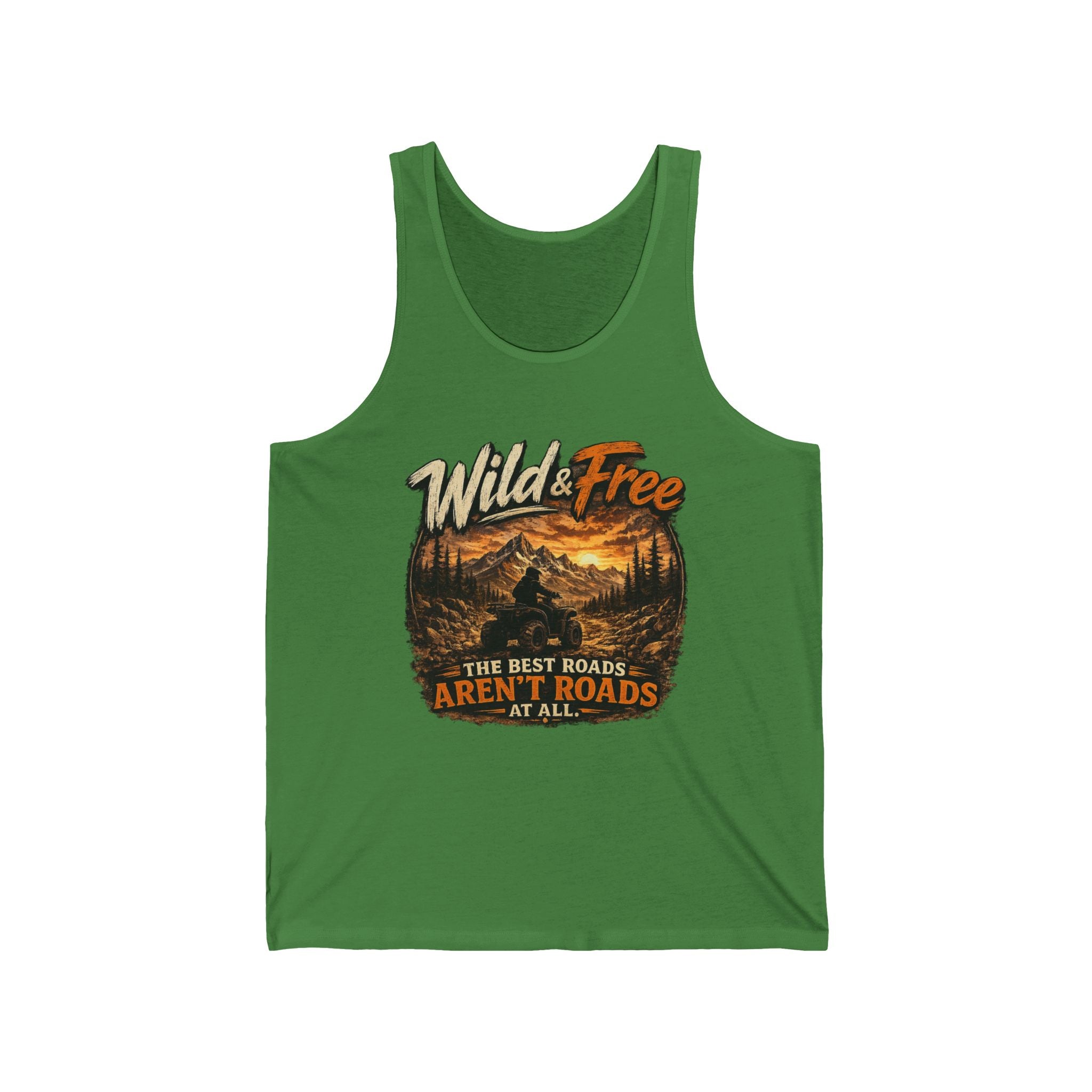 "The Best Roads Aren't Roads At All" Adventure Tank — Wild & Free Mountain Tank Top