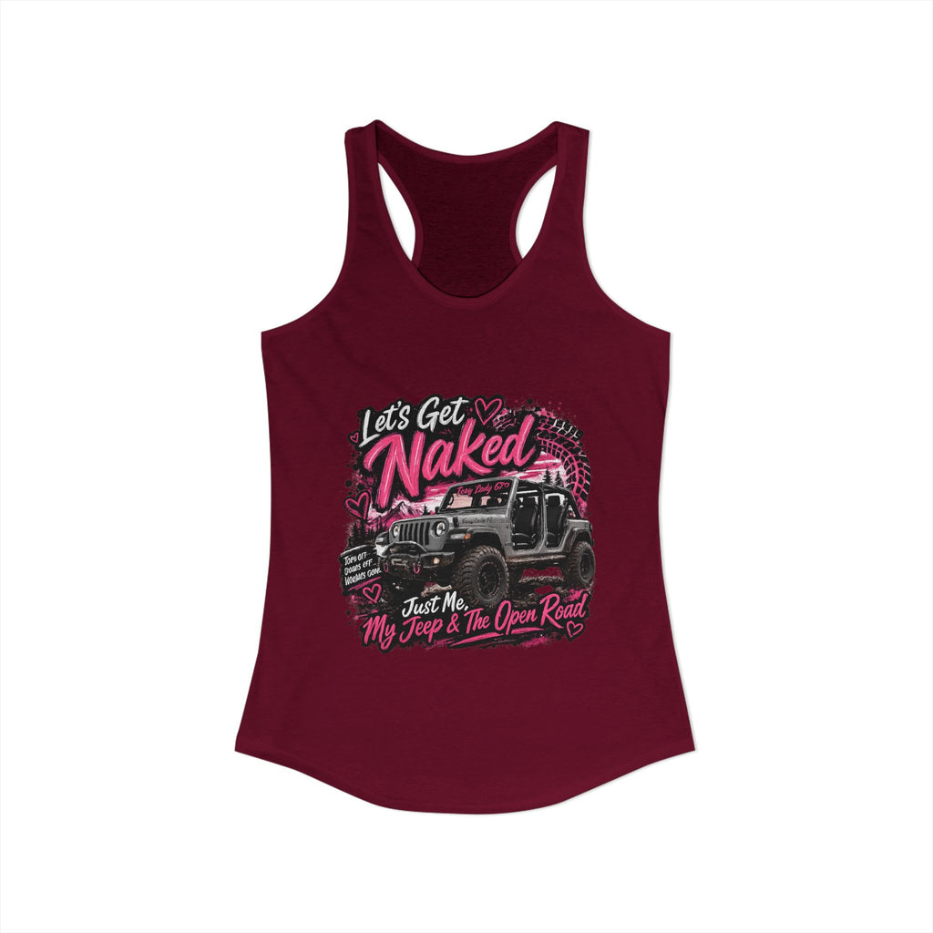 Let's Get Naked Jeep Women's Ideal Racerback Tank