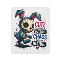 Cute on the Outside Chaos on the Inside Scary Bunny Fleece Sherpa Blanket
