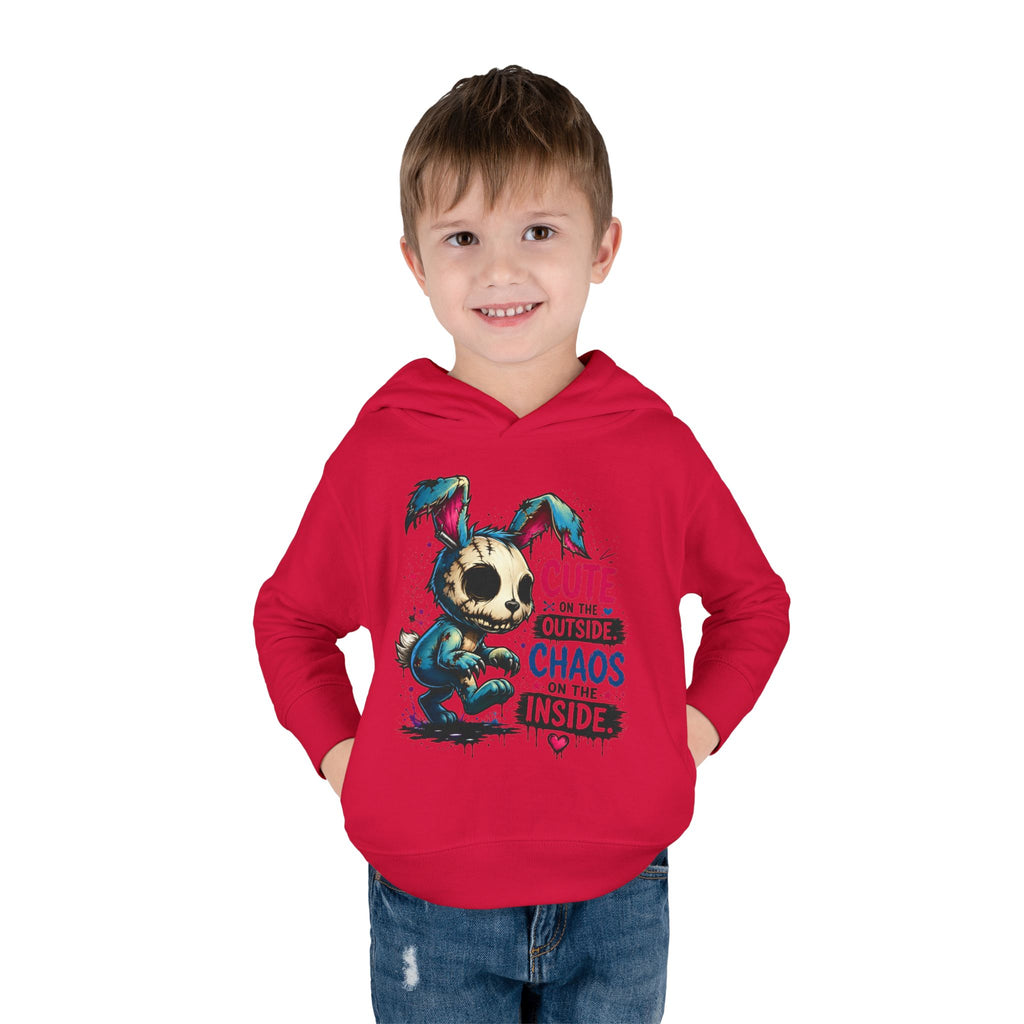 Cute on the outside Choas on the inside Toddler Pullover Fleece Hoodie