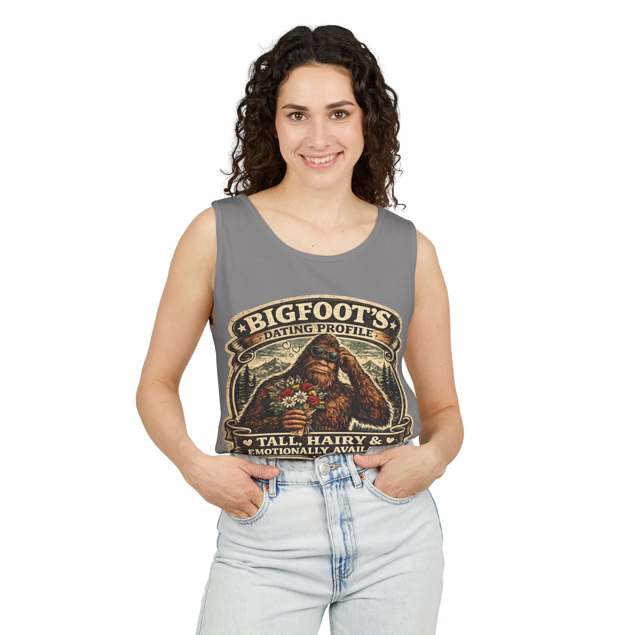 Bigfoot's Dating Profile Tall Hairy & Emotionally Available Tank Top
