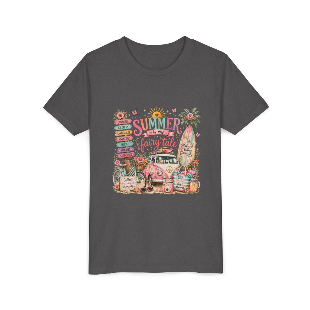 'Summer Fairy Tale' Retro Van Surf Graphic - Youth Tee