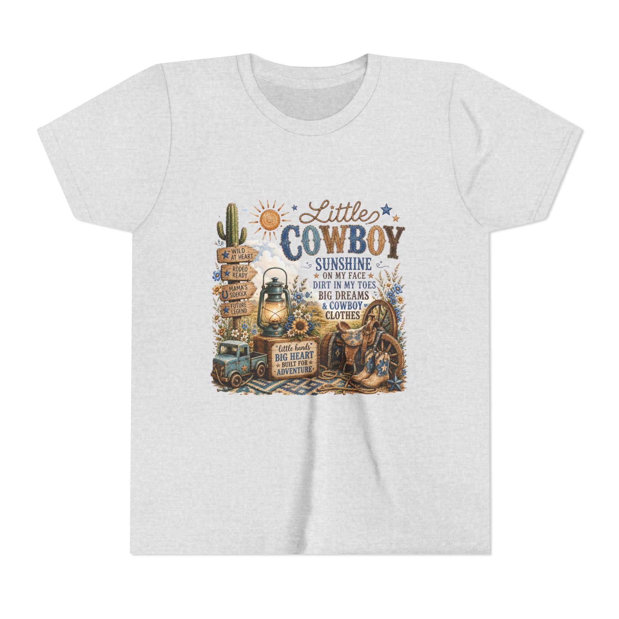 "Little Cowboy" Western Sunshine Graphic Shirt - Youth Tee