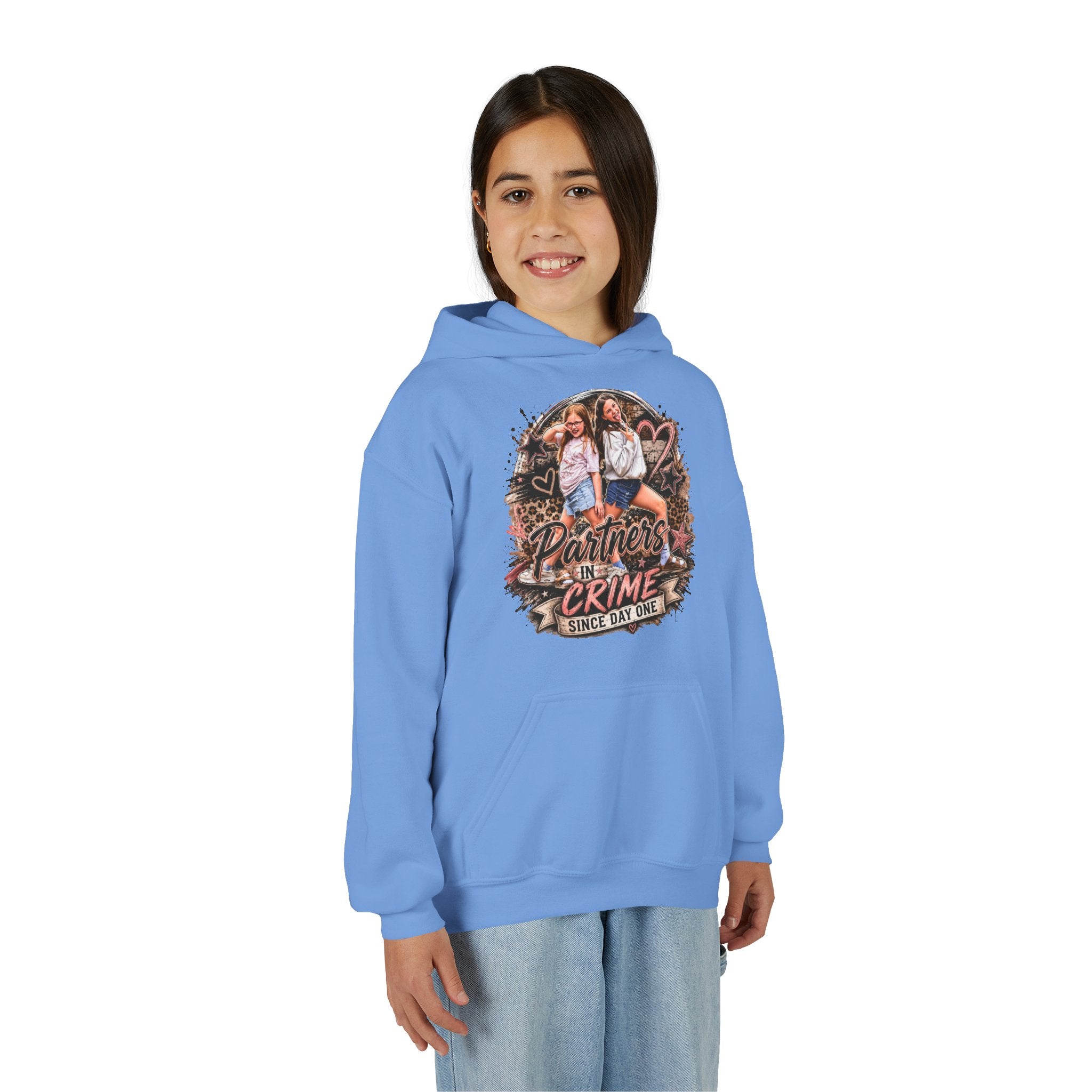 "Partners in Crime Since Day One" Best Friend Matching Sweatshirt — Youth Hoodie