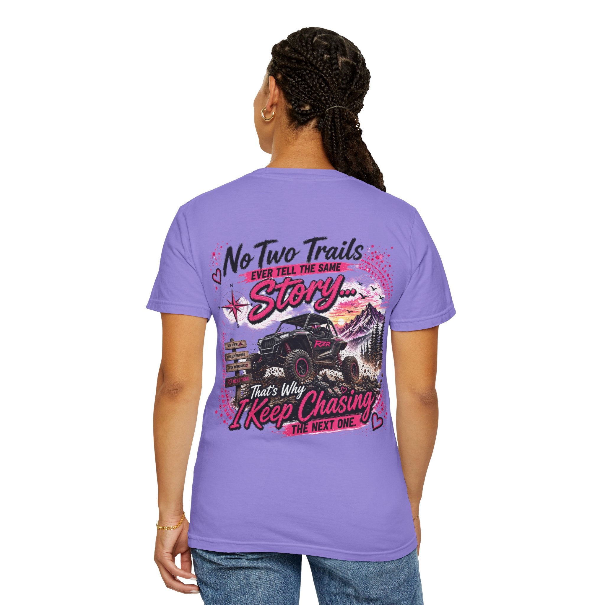 Off-Road Adventure T-Shirt — "No Two Trails Ever Tell the Same Story" Graphic Tee