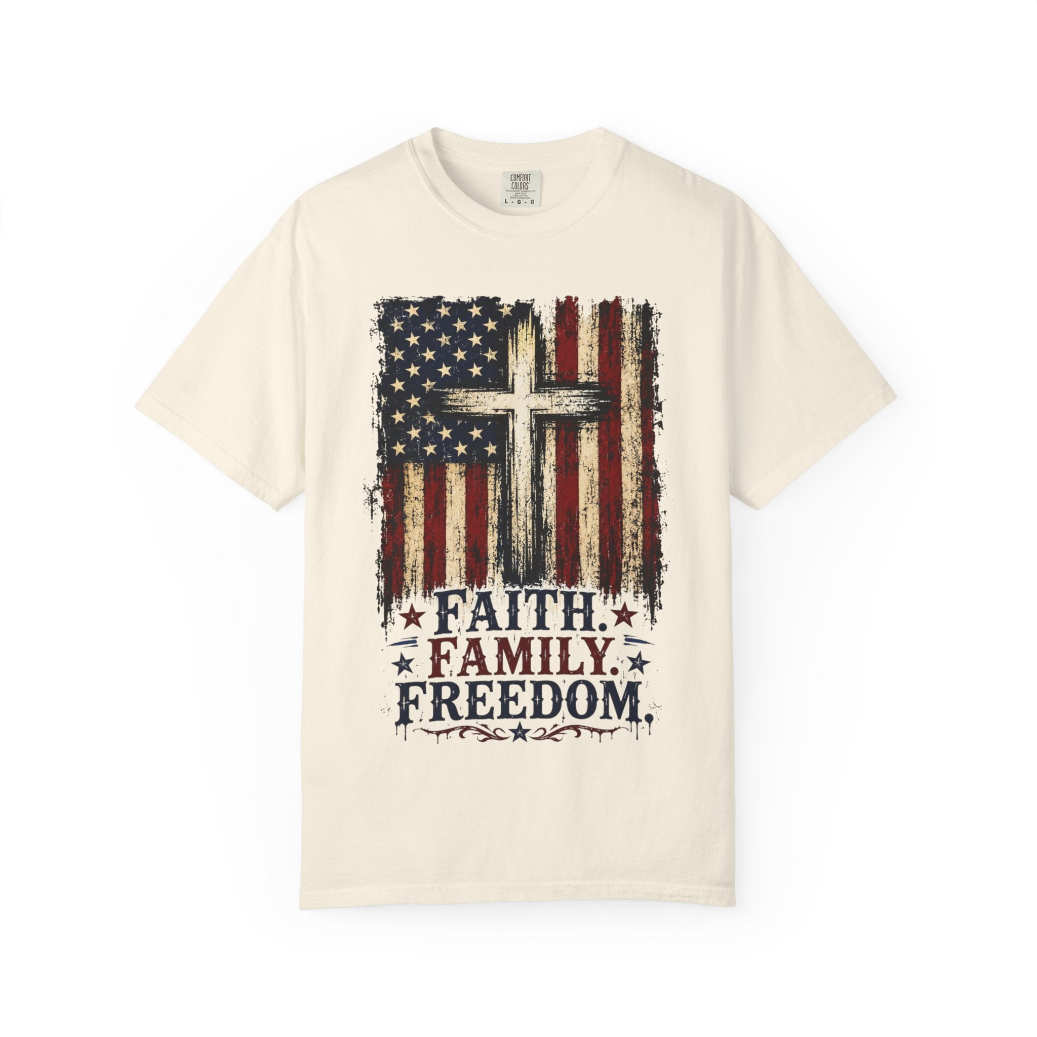 Faith Family Freedom American Flag T-Shirt