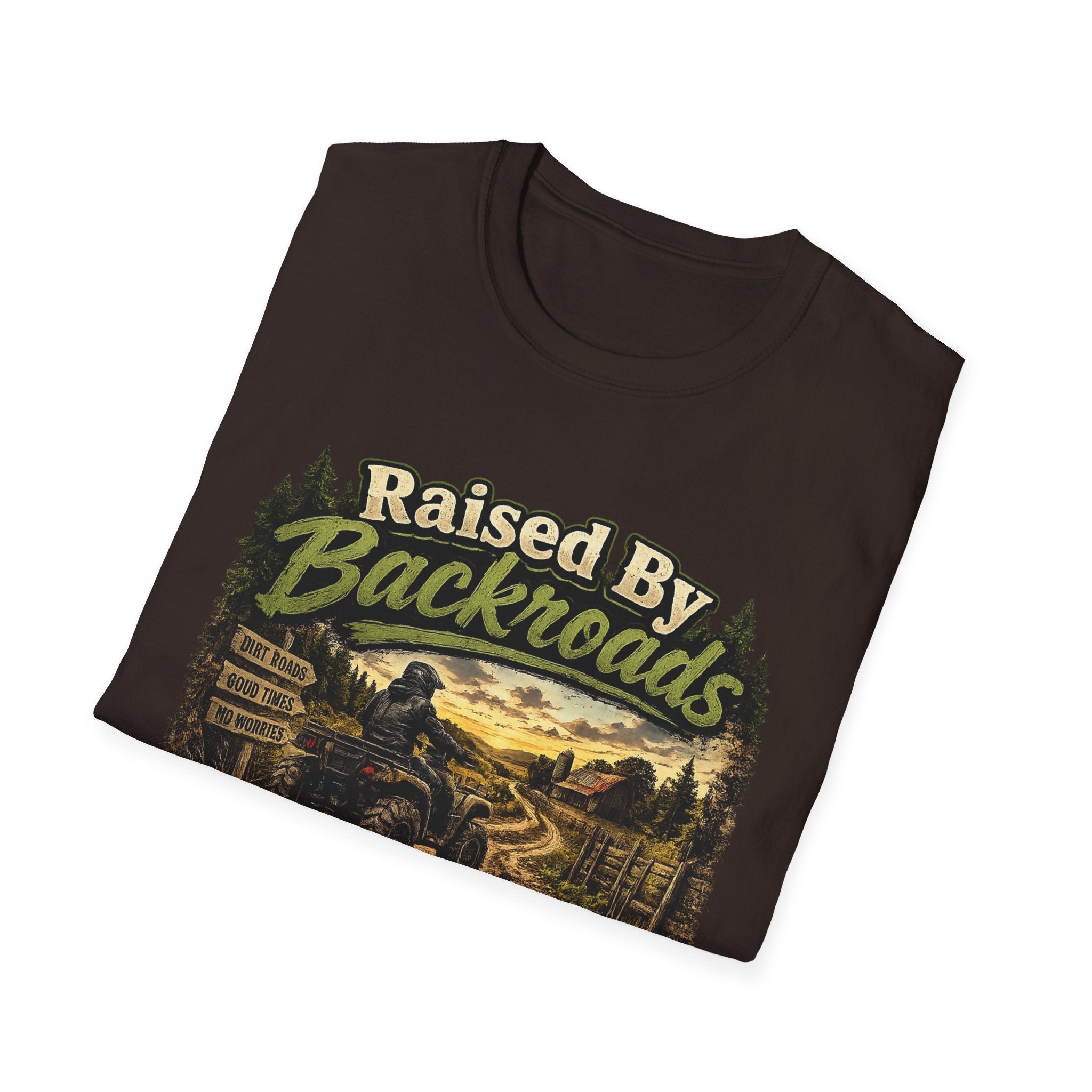 Raised By Backroads T-Shirt — Rustic Country Outdoor Graphic Tee