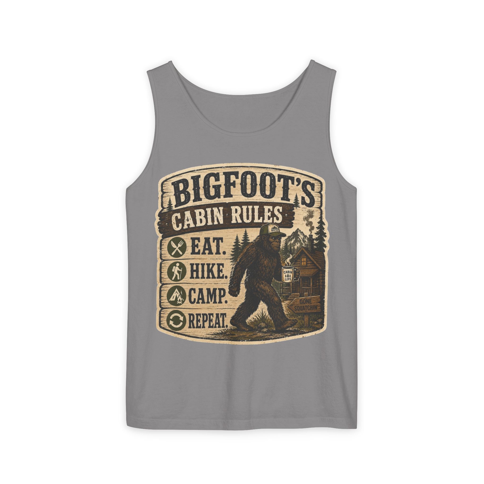 Bigfoot's Cabin Rules Tank Top