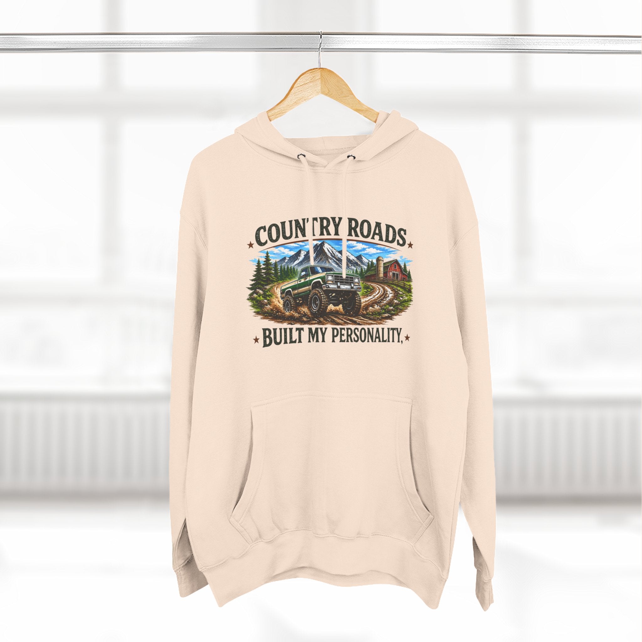 Country Roads Truck Three-Panel Fleece Hoodie