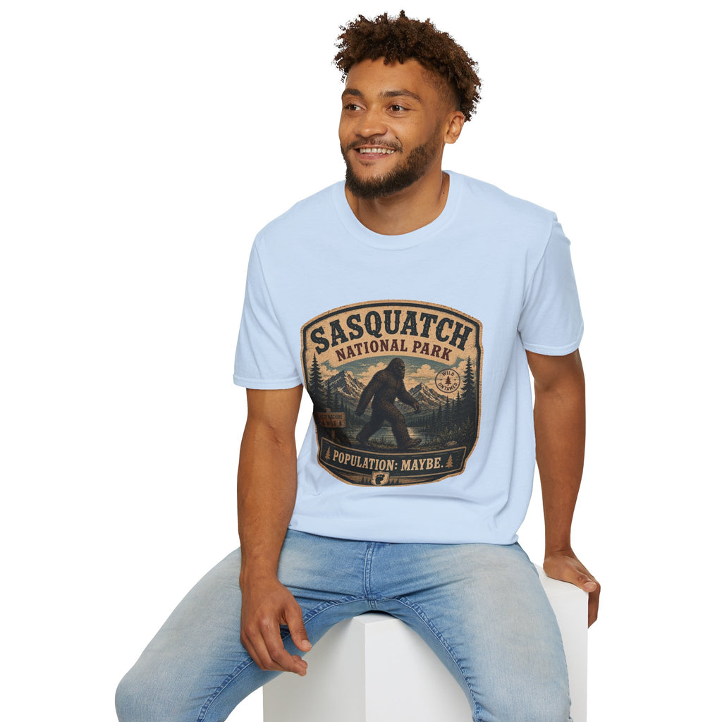 Sasquatch National Park T-Shirt — "Population: Maybe" Vintage Bigfoot Tee