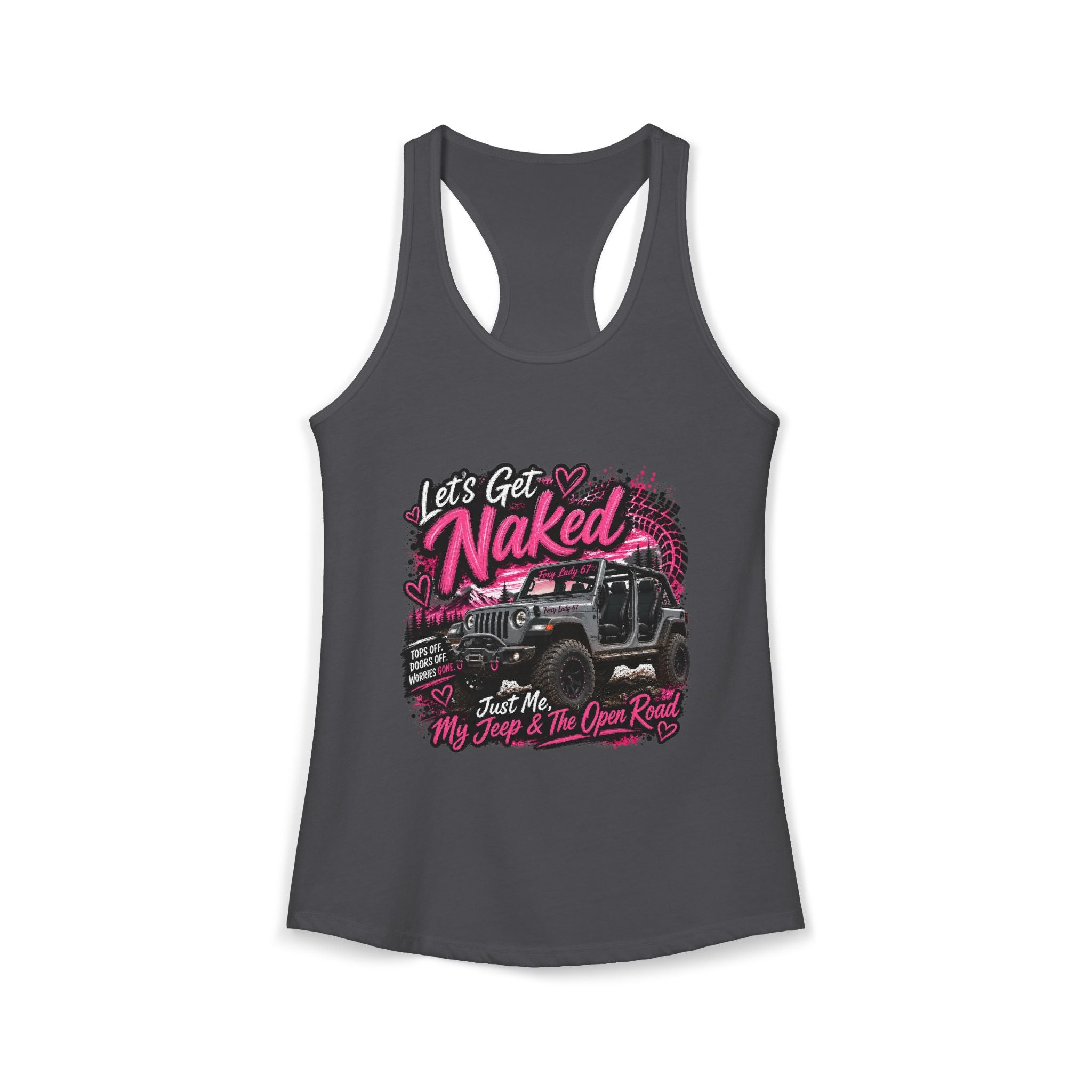 Let's Get Naked Jeep Women's Ideal Racerback Tank
