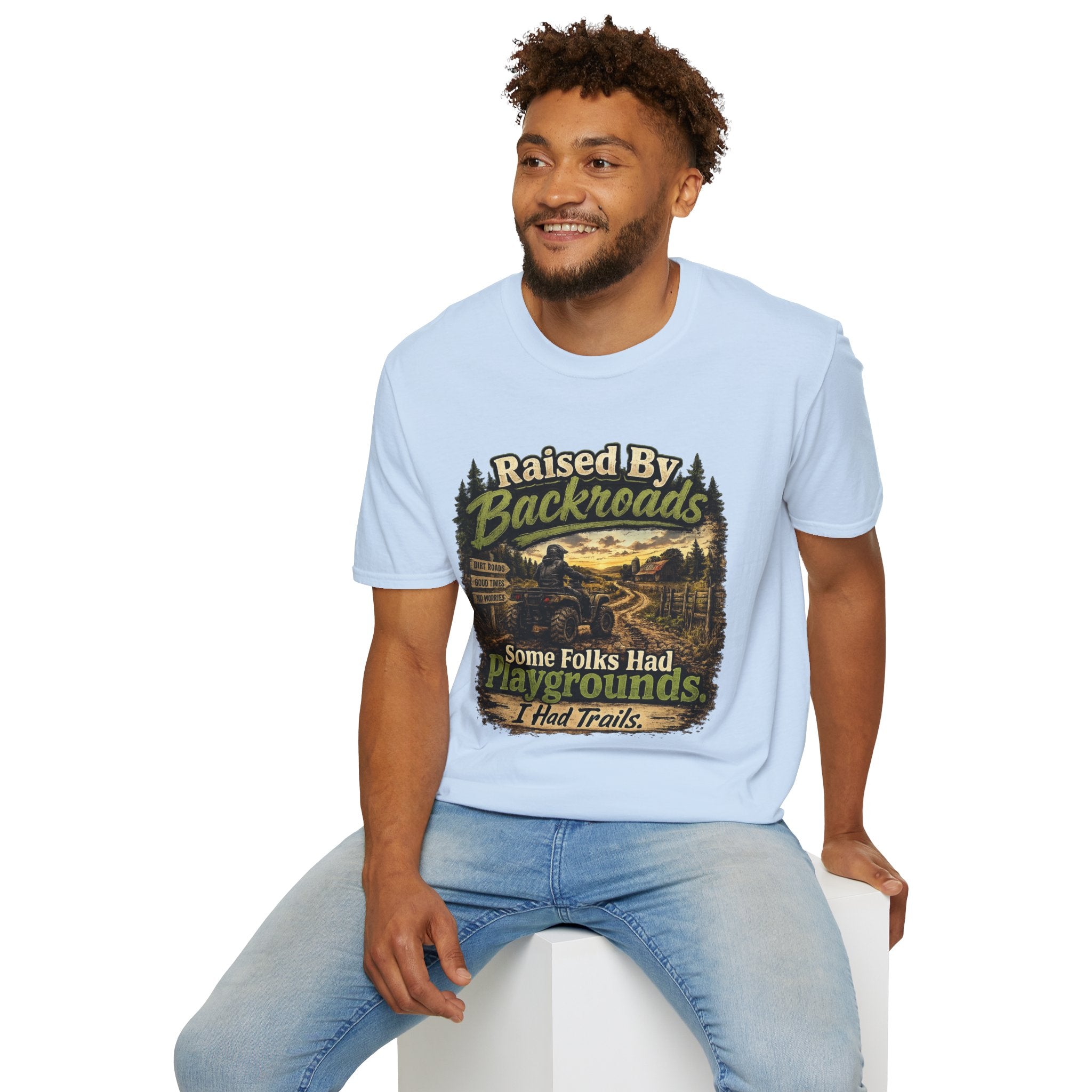 Raised By Backroads T-Shirt — Rustic Country Outdoor Graphic Tee