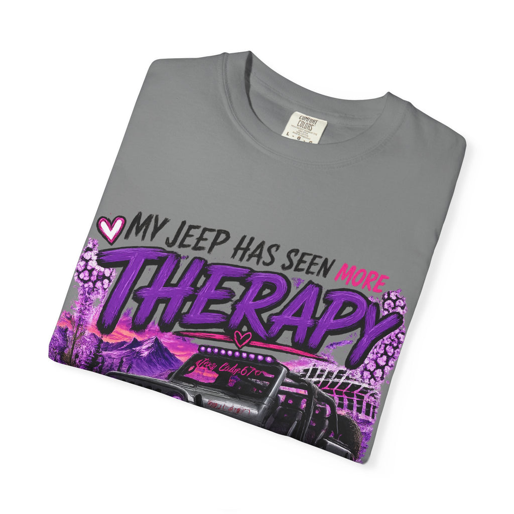 Jeep Therapy T-Shirt — My Jeep Has Seen More Therapy Than I Have Off-Road Tee