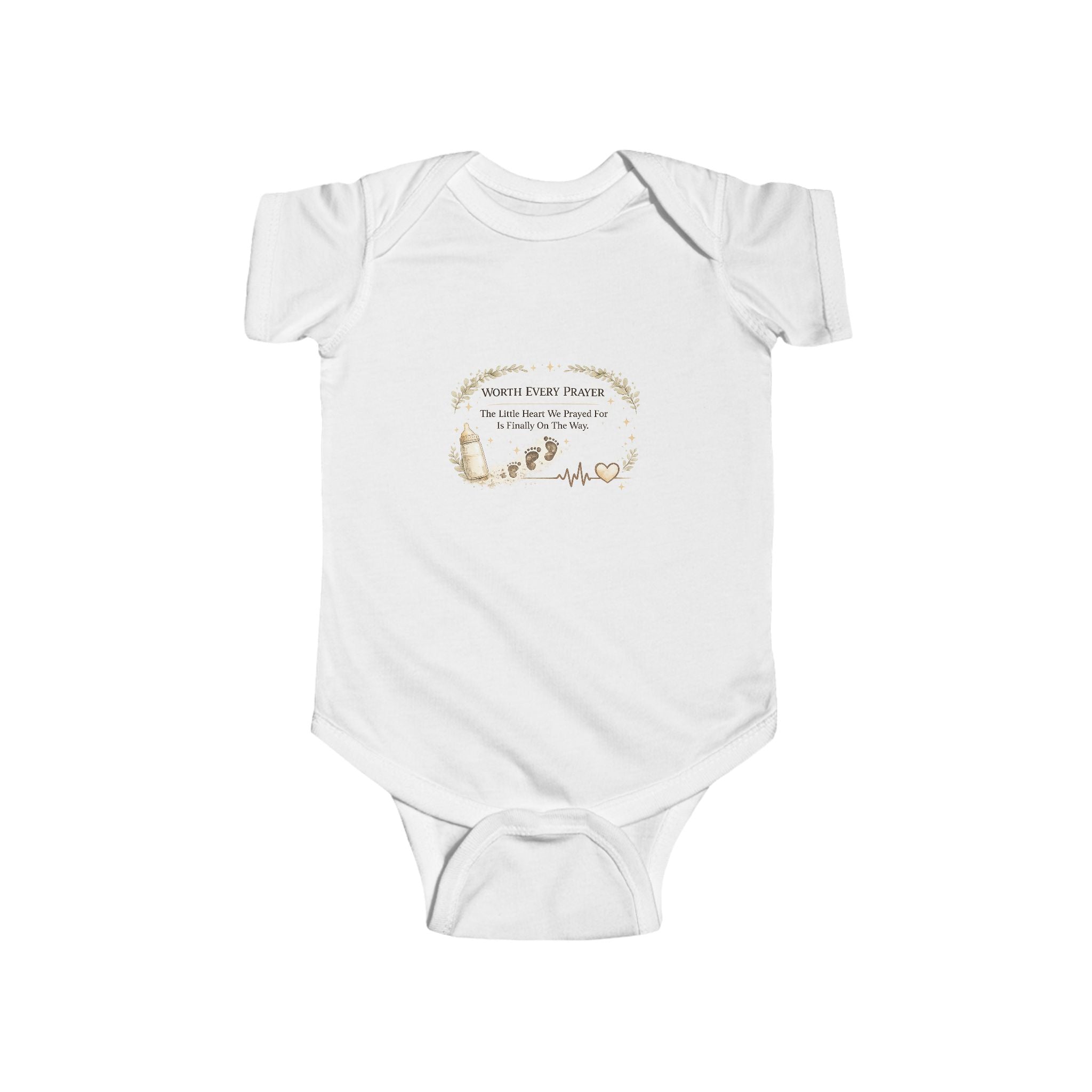 'Welcome Little One' Neutral Floral Newborn Onesie – Baby Bodysuit