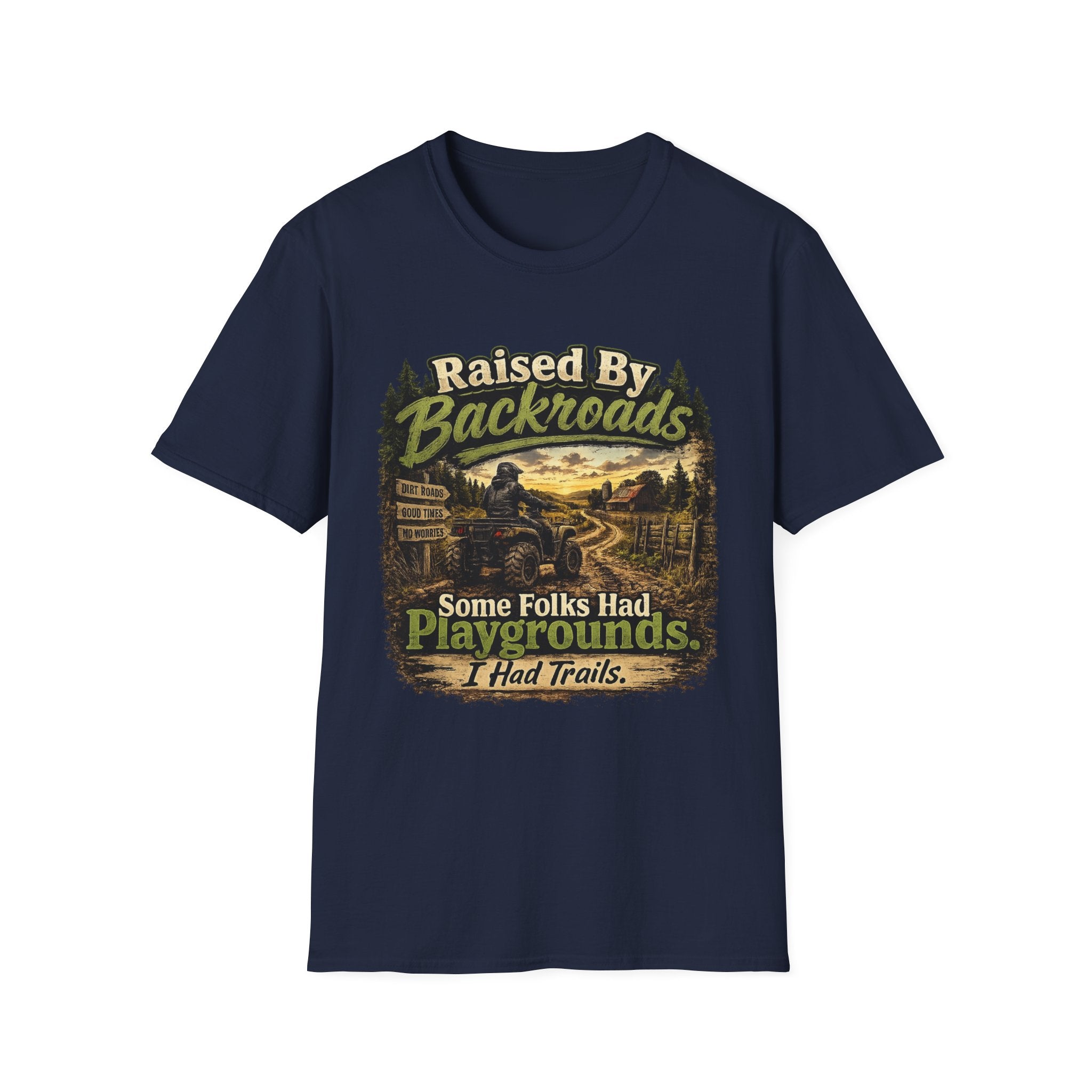 Raised By Backroads T-Shirt — Rustic Country Outdoor Graphic Tee