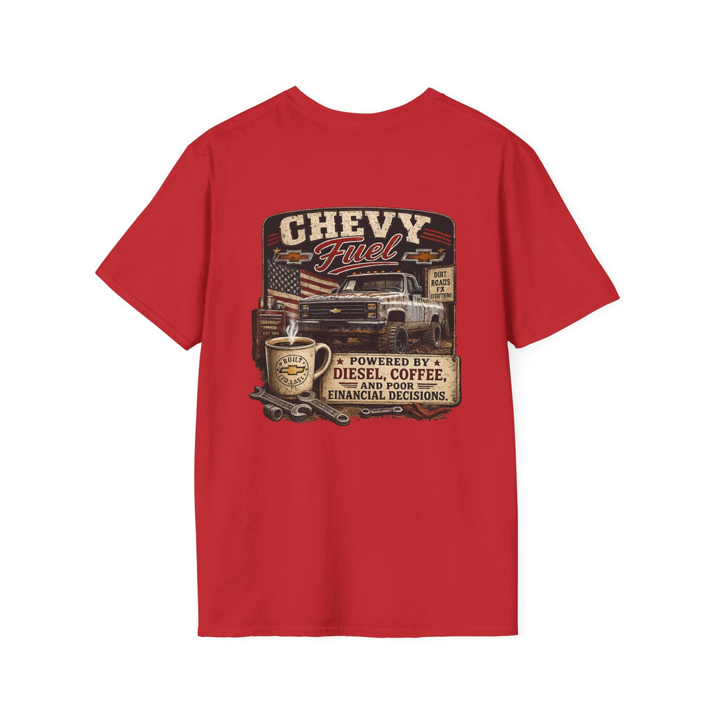 Chevy Fuel - Chevrolet K30 Vintage Badge T-Shirt — Classic Truck Emblem Pocket Tee