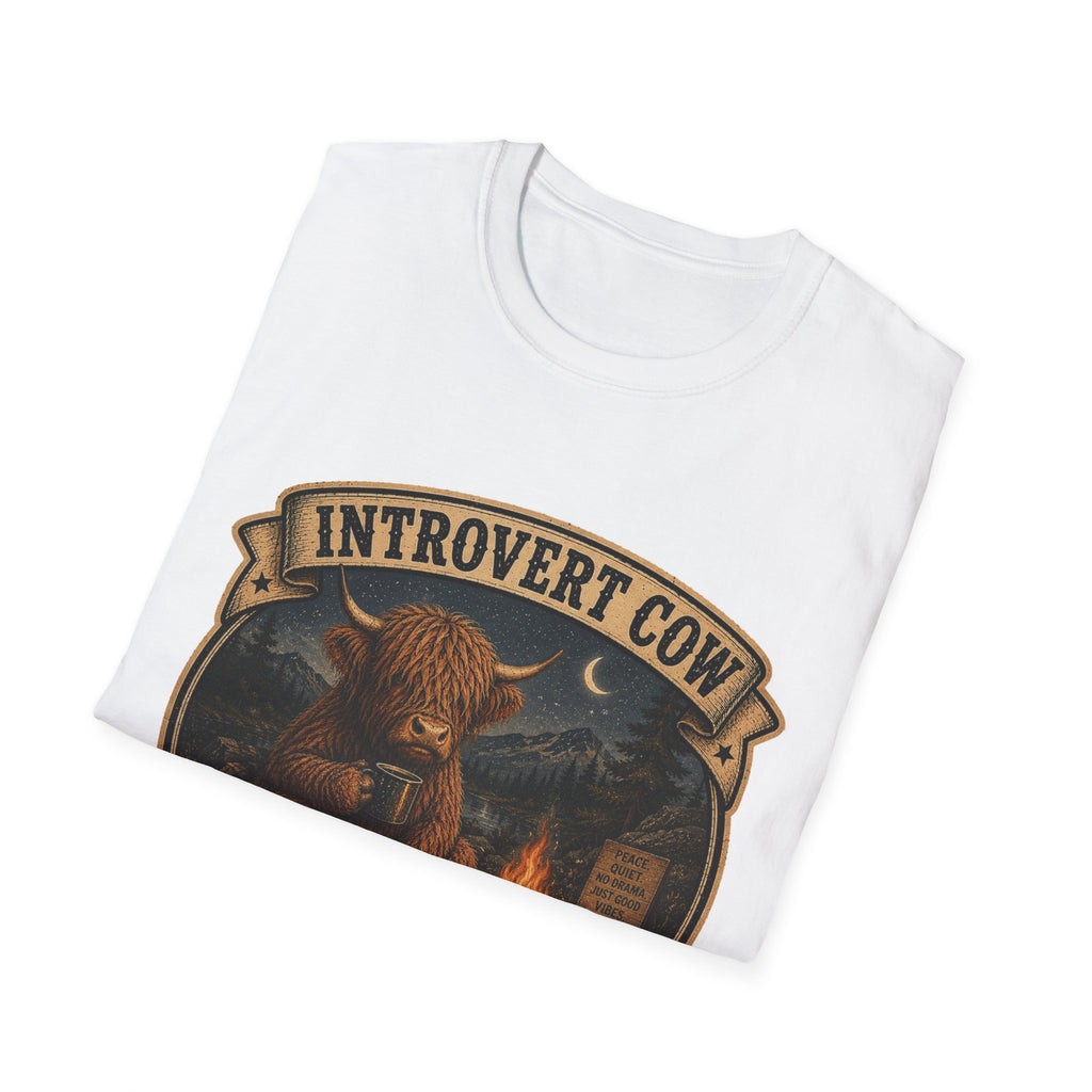 Inrovert Highland Cow Unisex Softstyle T-Shirt