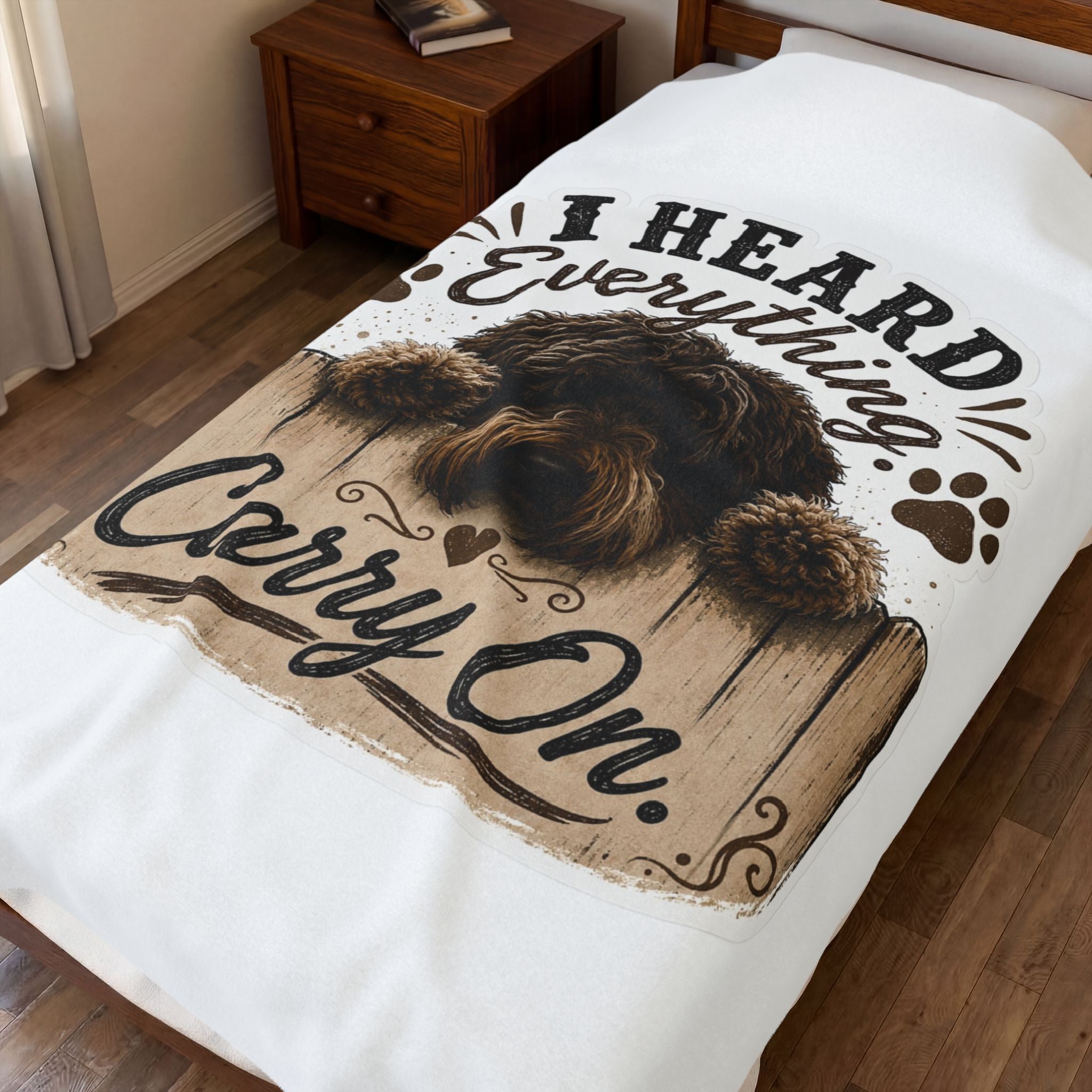 Heard Everything Carry on Velveteen Plush Blanket