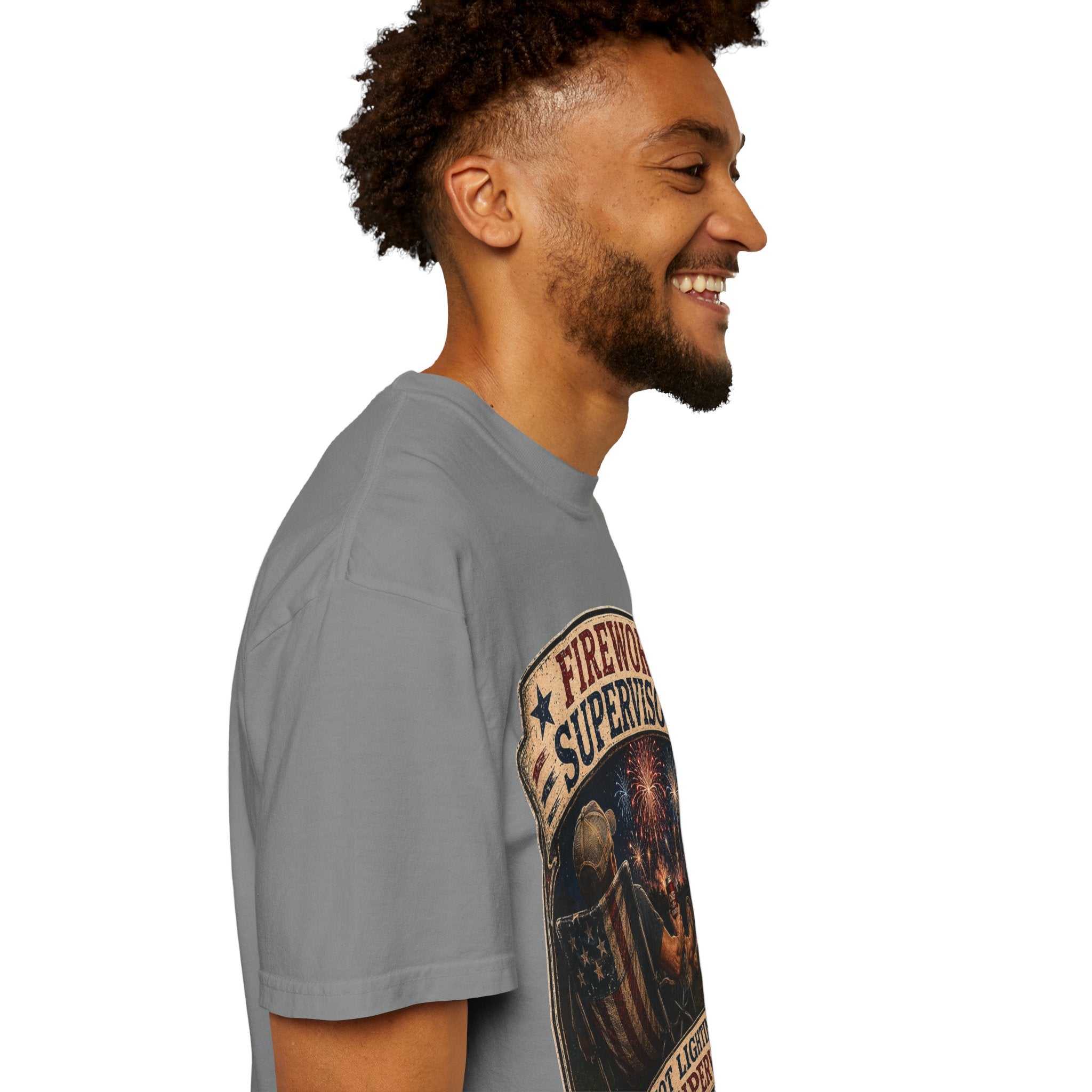 Firework Supervisor T-Shirt — “I’m Not Lighting Them, I’m Supervising” Patriotic Tee