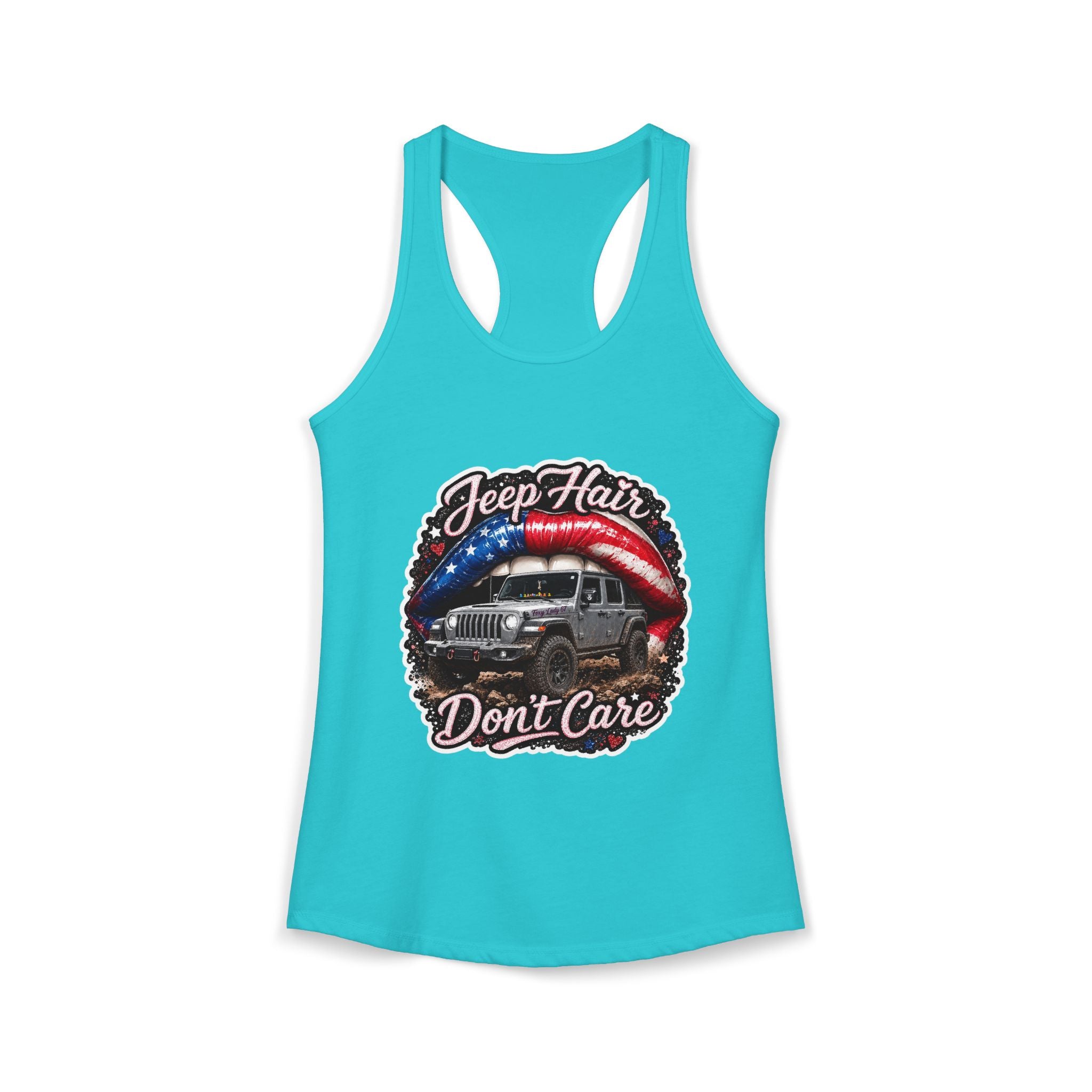 Jeep Hair Don't Care Women's Ideal Racerback Tank