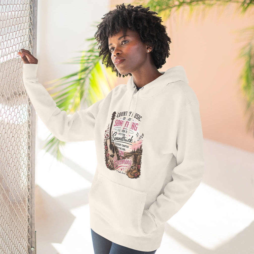 Country Music Soundtrack Hoodie — Vintage Guitar Scenic Graphic