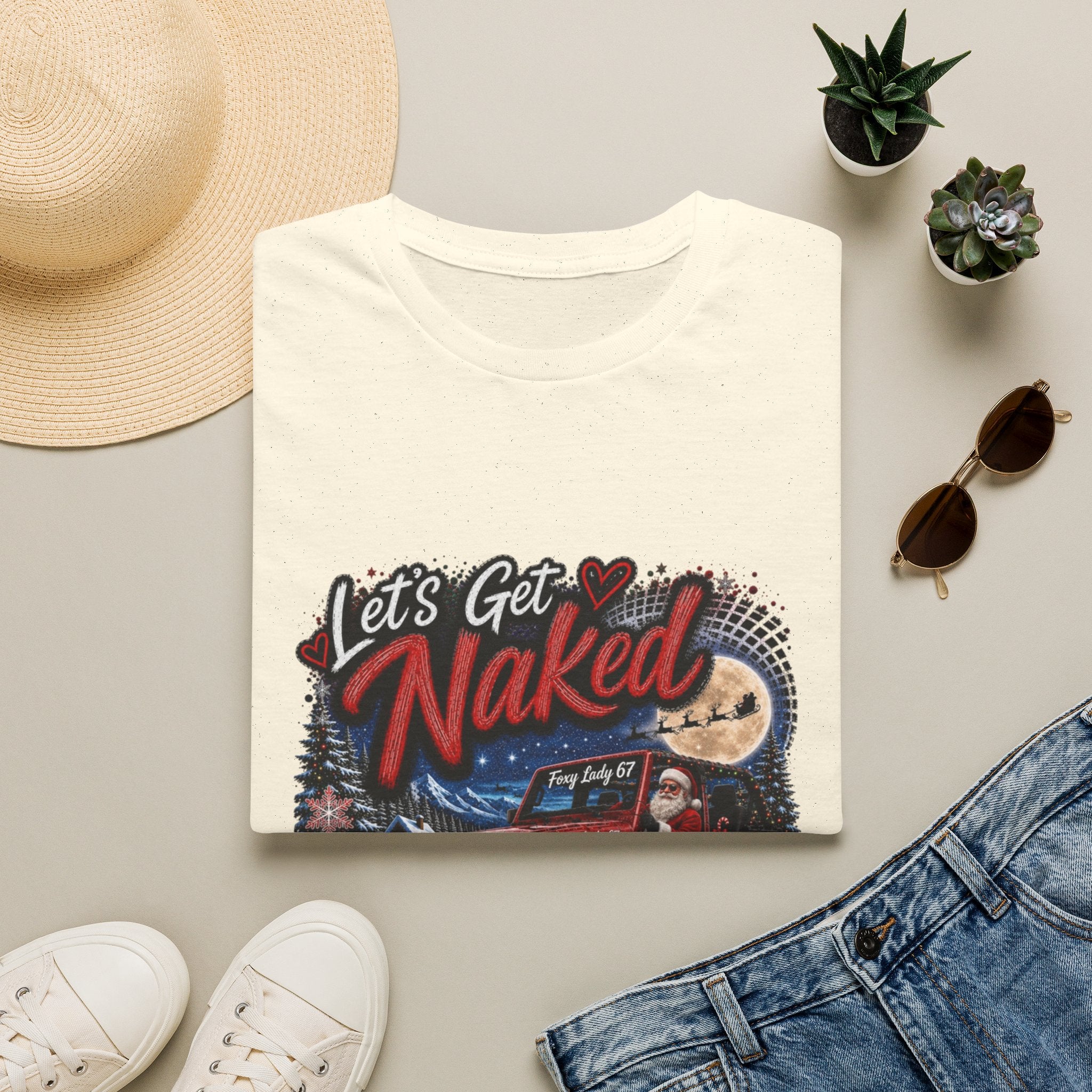 Let's Get Naked Jeep T-Shirt — Funny Off-Road Camping Tee