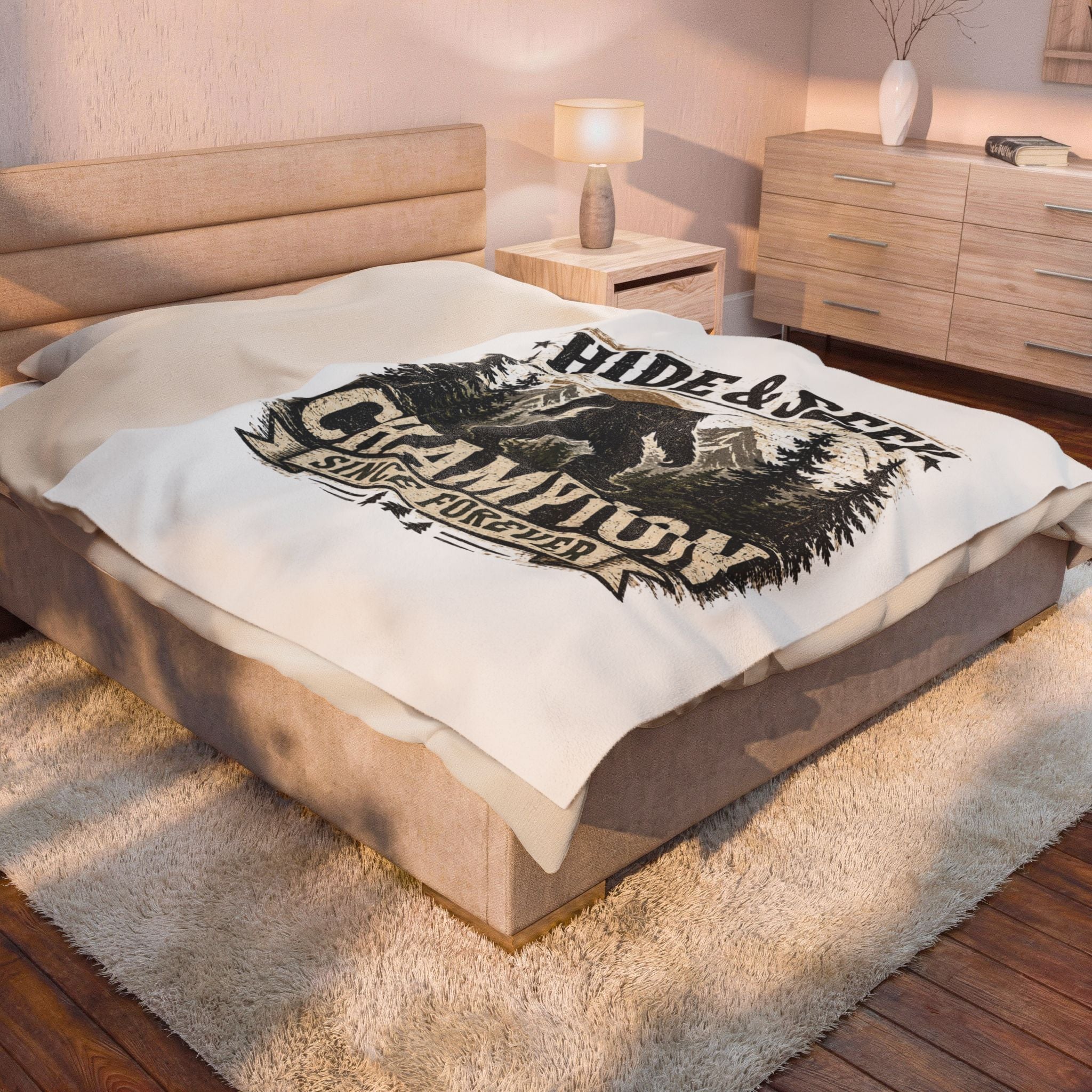 Hide & Seek Champion Since Forever Bigfoot Velveteen Plush Blanket