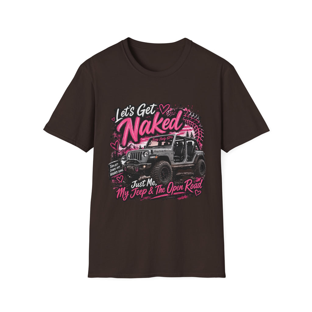 Jeep 'Let's Get Naked' Graphic T-Shirt — Funny Off-Roading Top