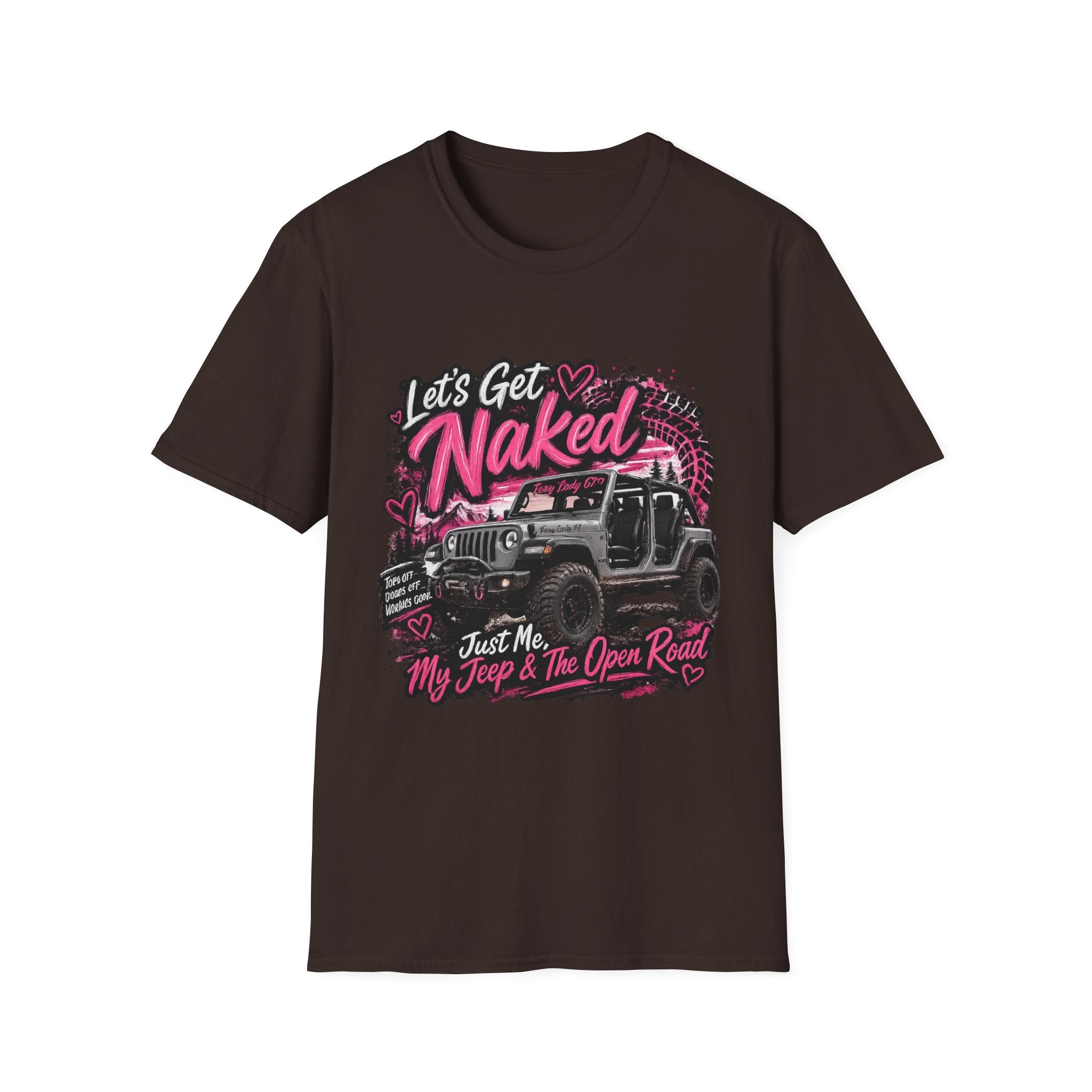 Jeep 'Let's Get Naked' Graphic T-Shirt — Funny Off-Roading Top
