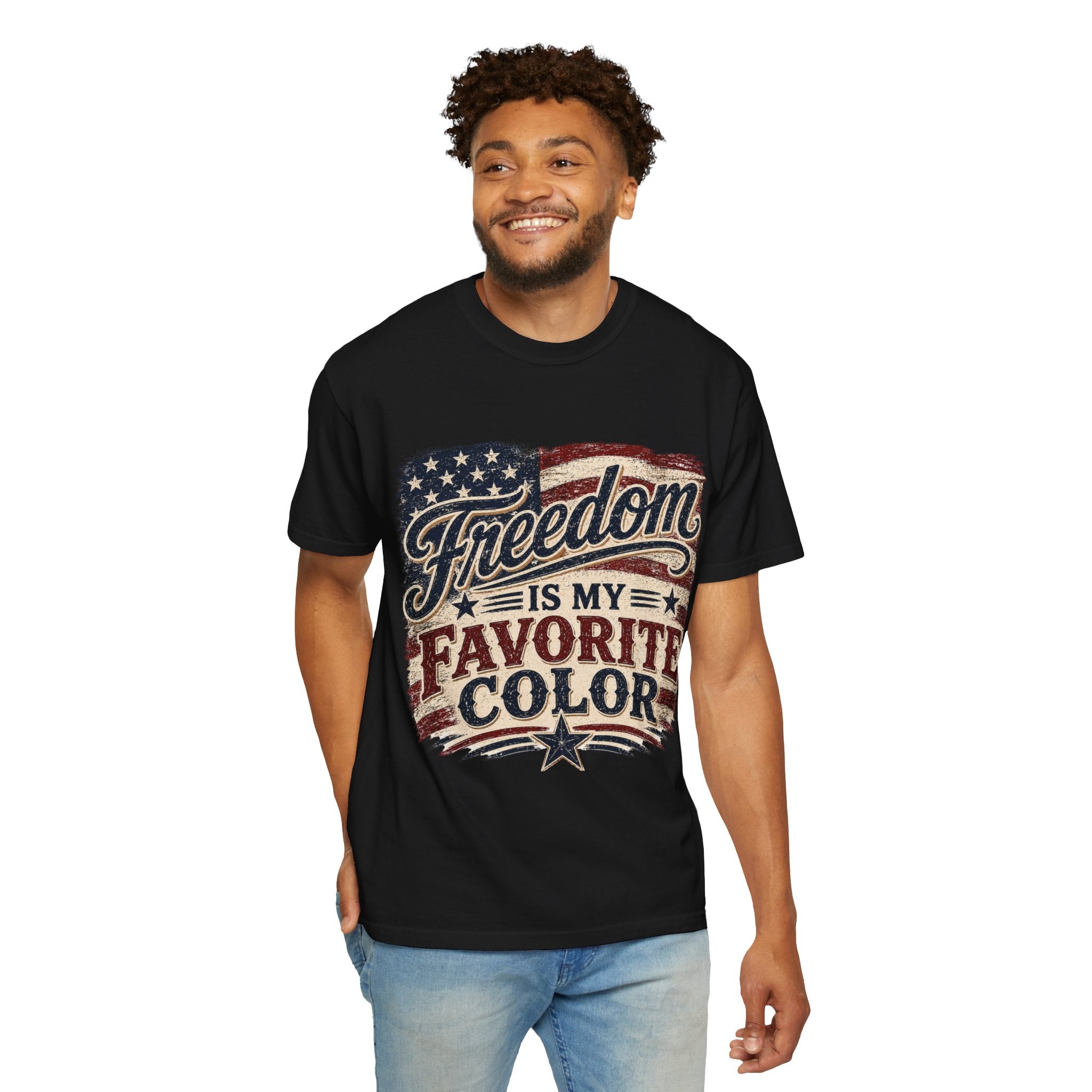 Freedom Is My Favorite Color T-Shirt — Patriotic American Flag Tee