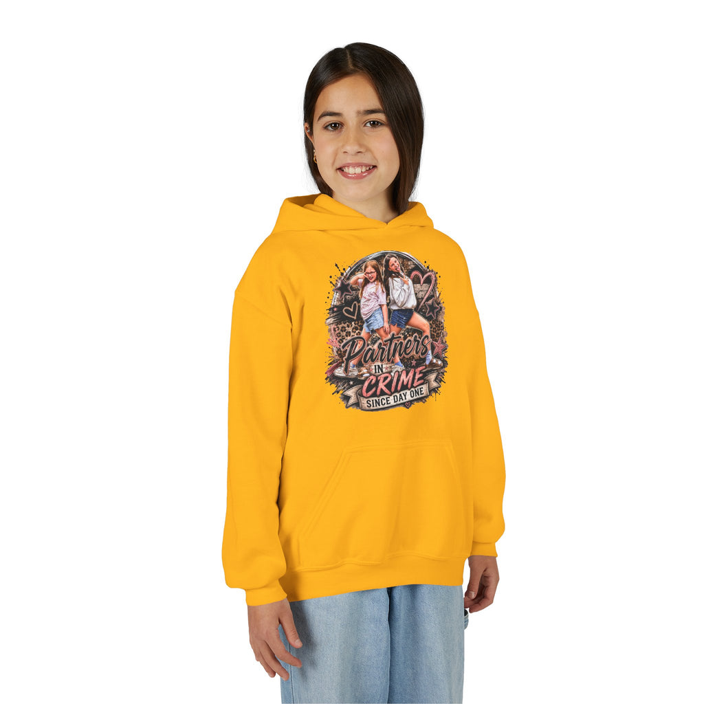 "Partners in Crime Since Day One" Best Friend Matching Sweatshirt — Youth Hoodie