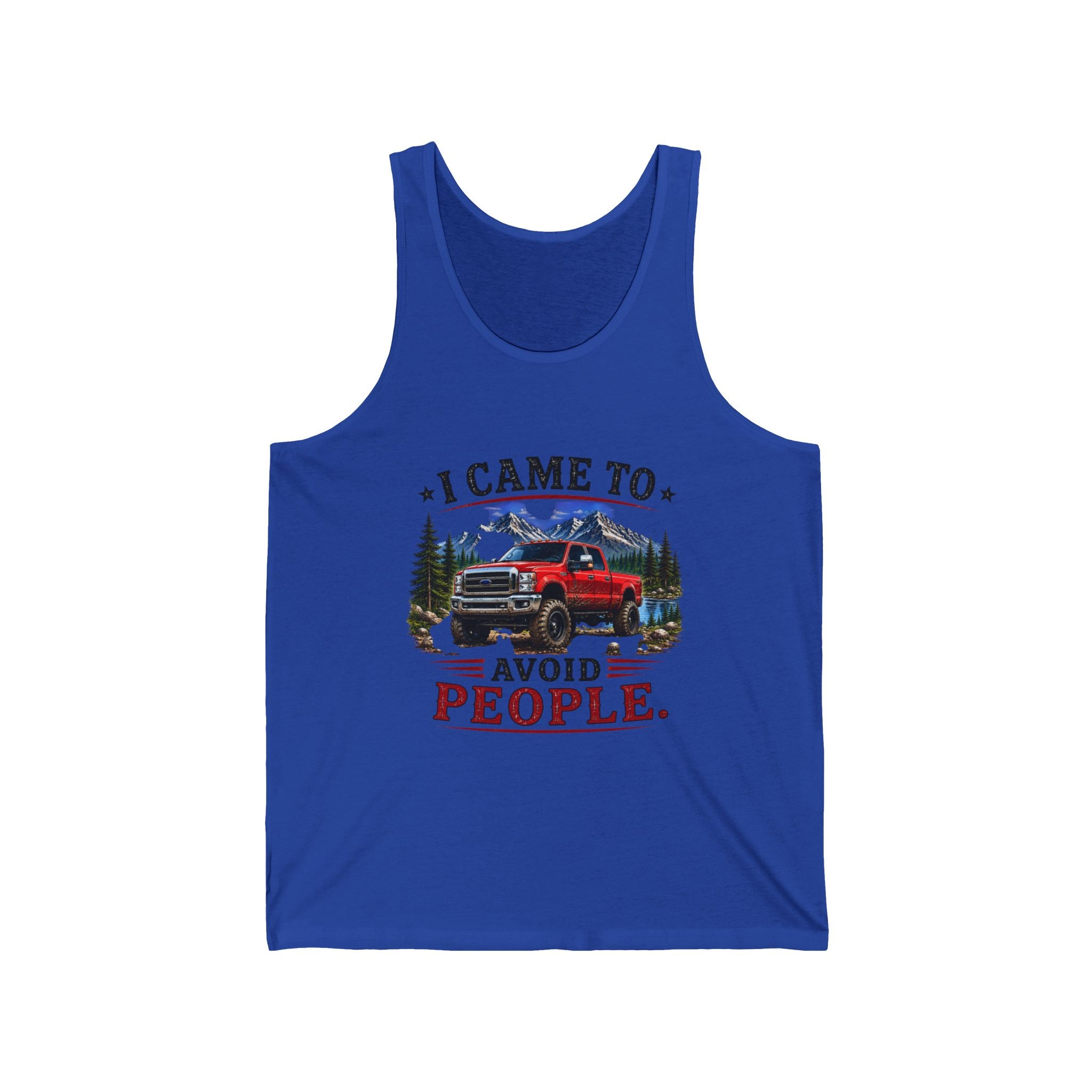 I Came To Avoid People Tank Top — Funny Trucking Outdoor Graphic Tank