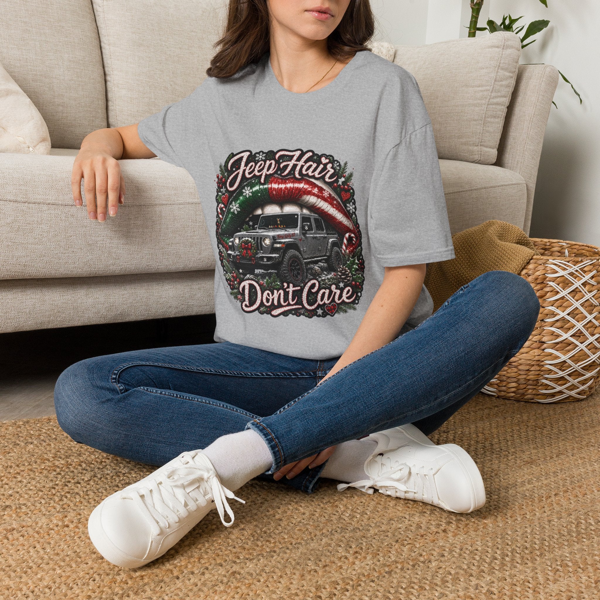 Jeep Hair Don't Care T-Shirt — Holiday Jeep Lover Graphic Tee