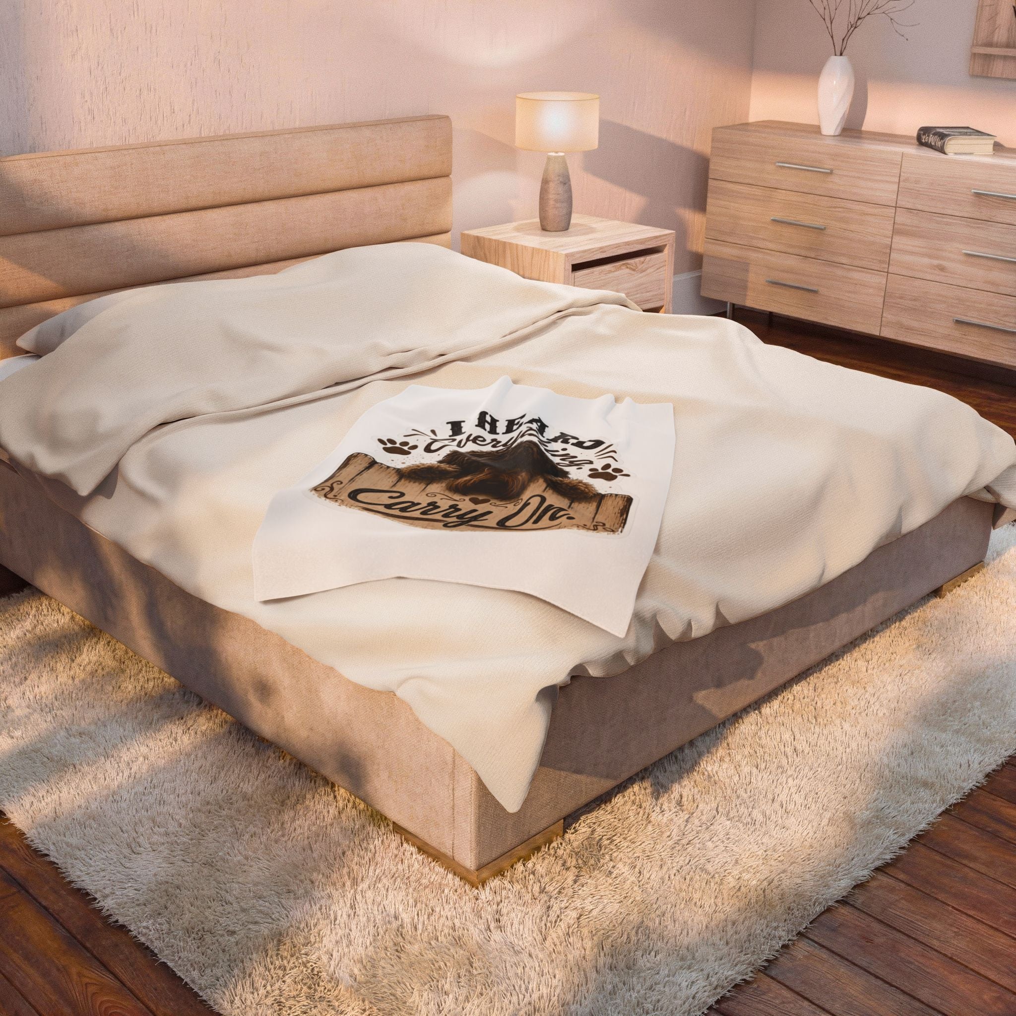 Heard Everything Carry on Velveteen Plush Blanket
