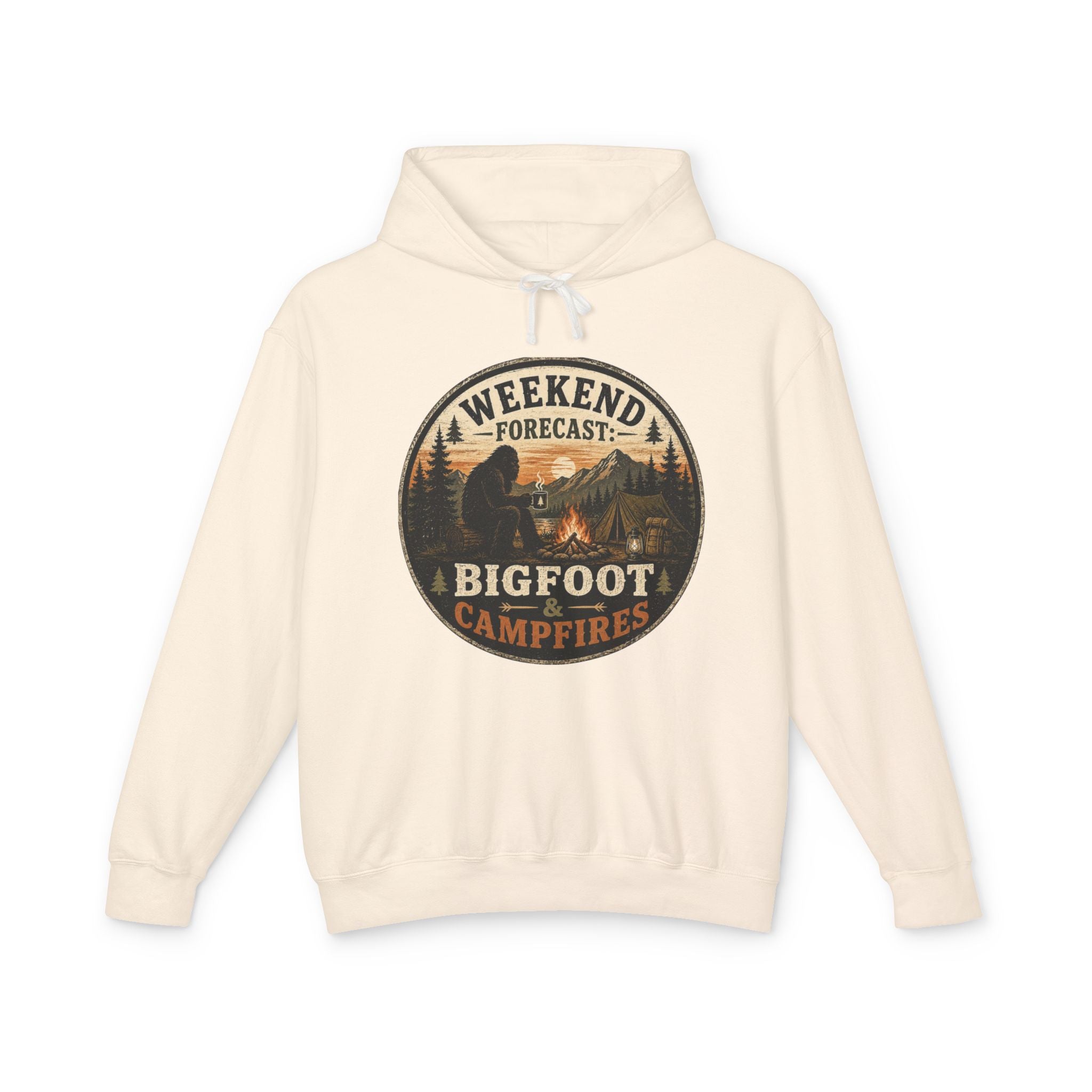 Weekend Forecast Bigfoot & Campfires Hooded Sweatshirt