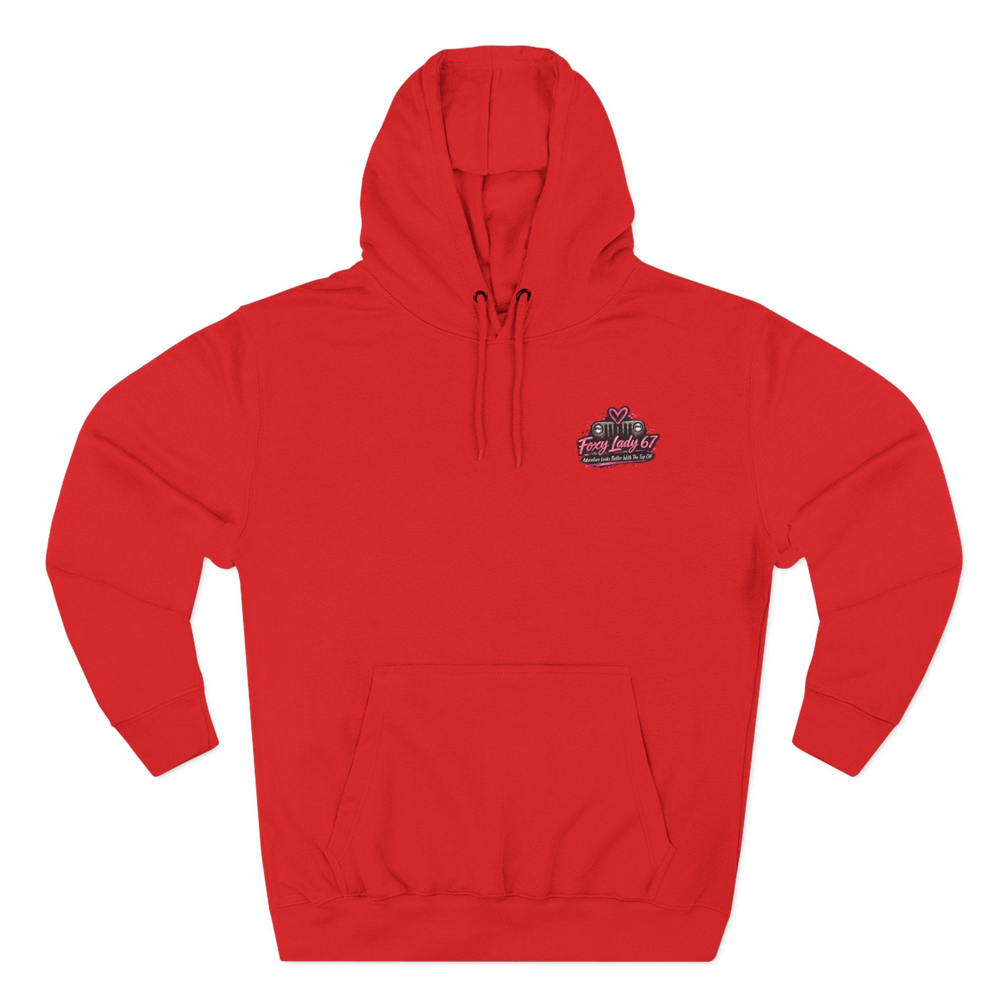Let's Get Naked Jeep (design on front and back) Three-Panel Fleece Hoodie