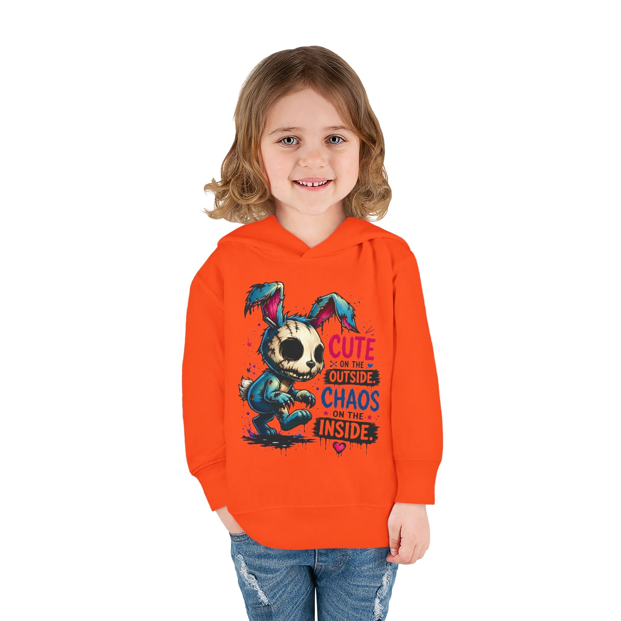 Cute on the outside Choas on the inside Toddler Pullover Fleece Hoodie